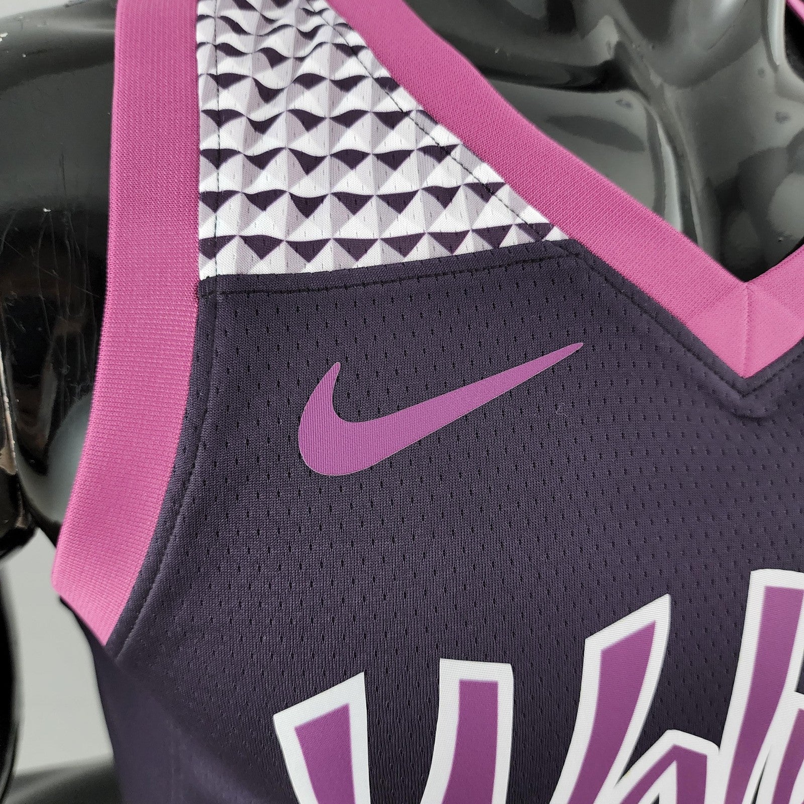 Minnesota Timberwolves Eowaros#1 Black and Purple Nba Jersey