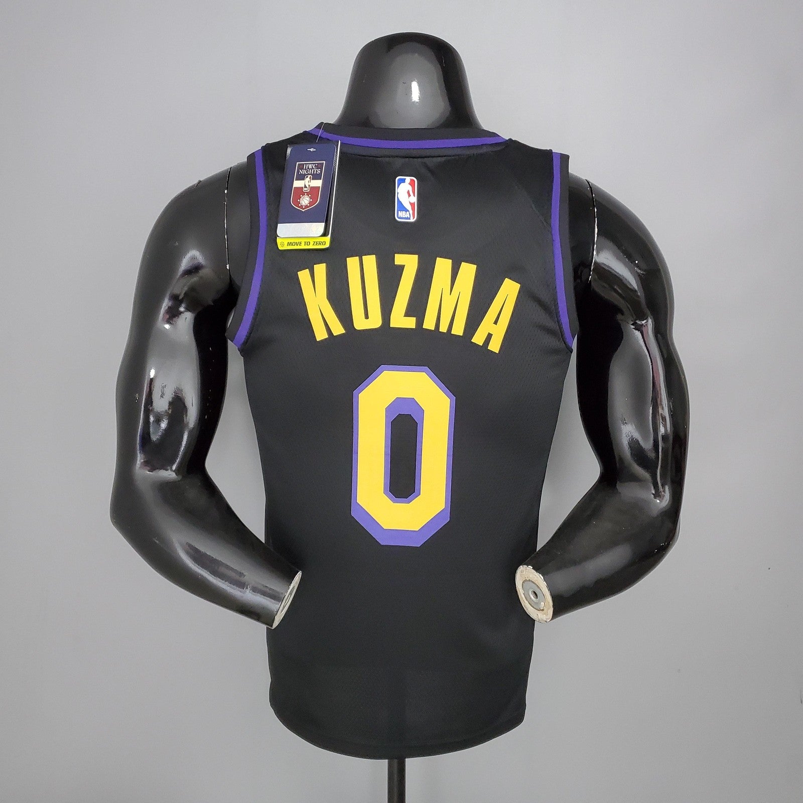 2021 Kuzma#0 Los Angeles Lakers Black Latin Black Nba Jersey