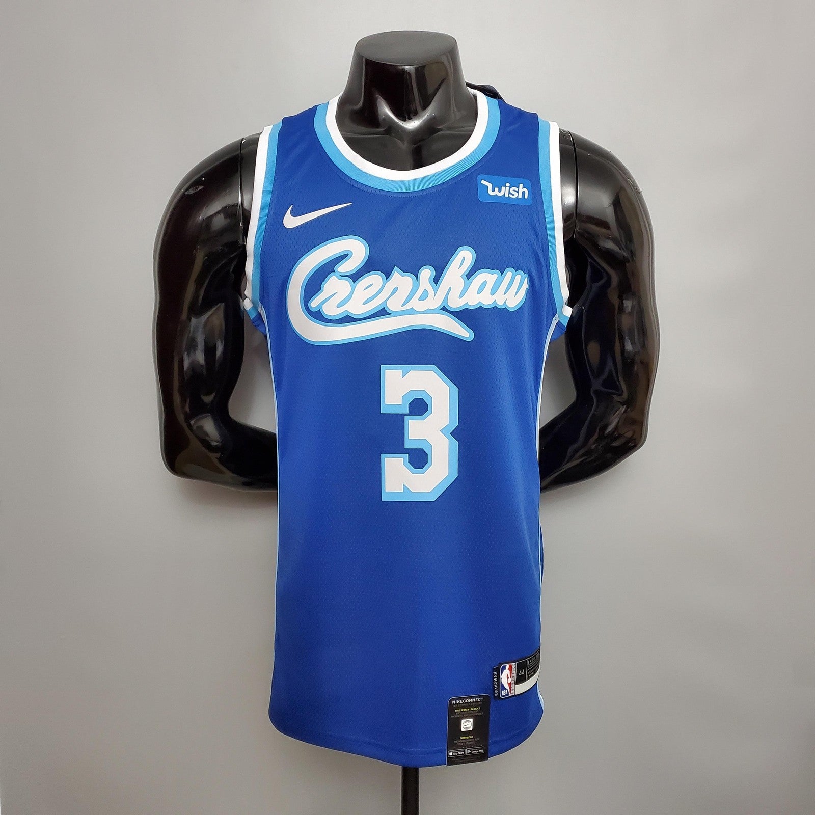 New Davis#3 Lakers Blue Nba Jersey Nike Connect Recognition