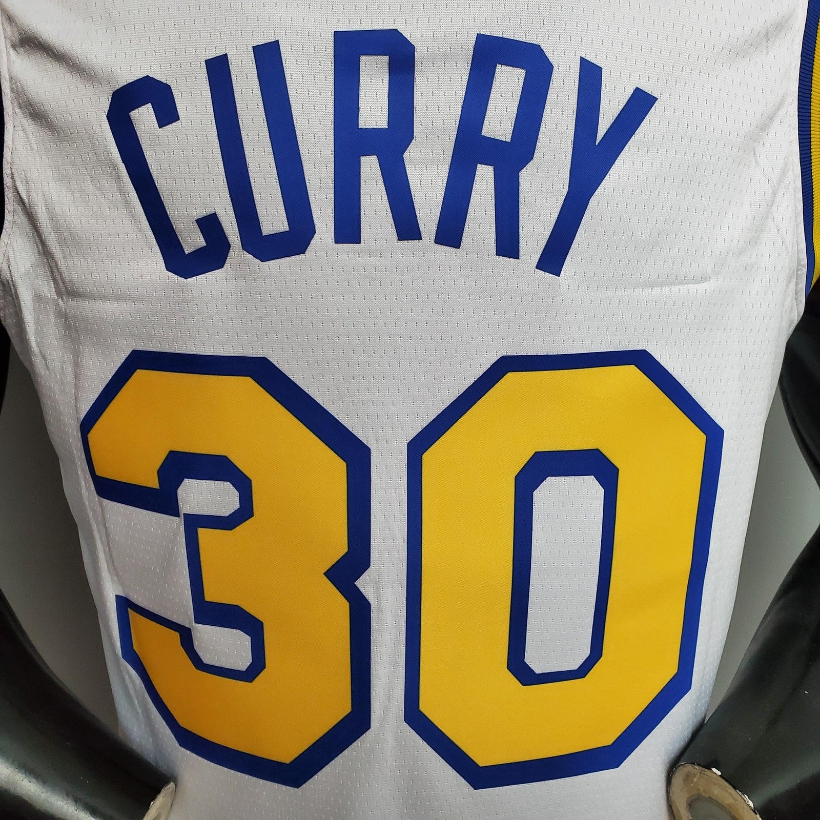 Curry #30 Golden State Warriors Retro White Nba Jersey Nike Connect Recognition
