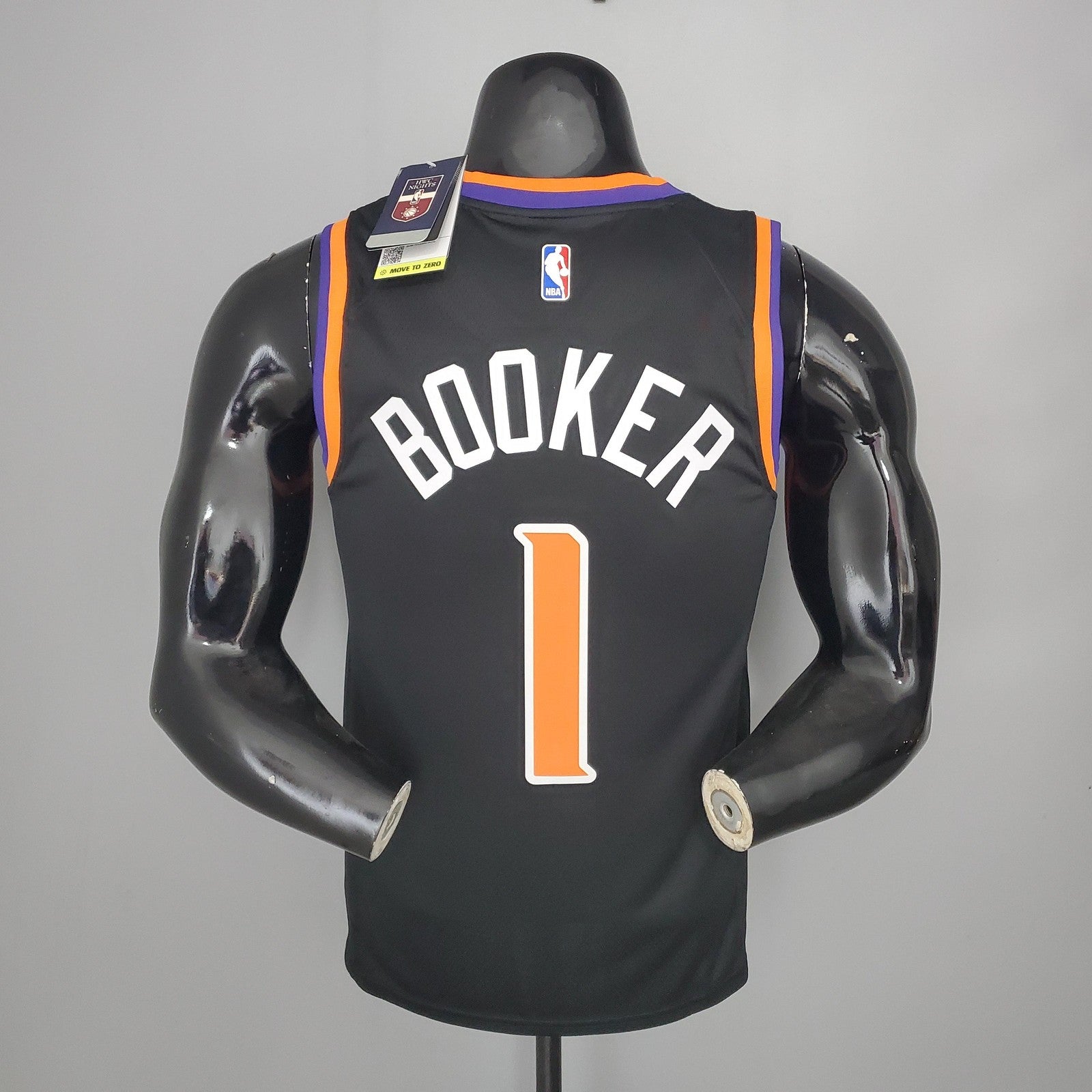 2021 Booker#1 Suns Black Nba Jersey