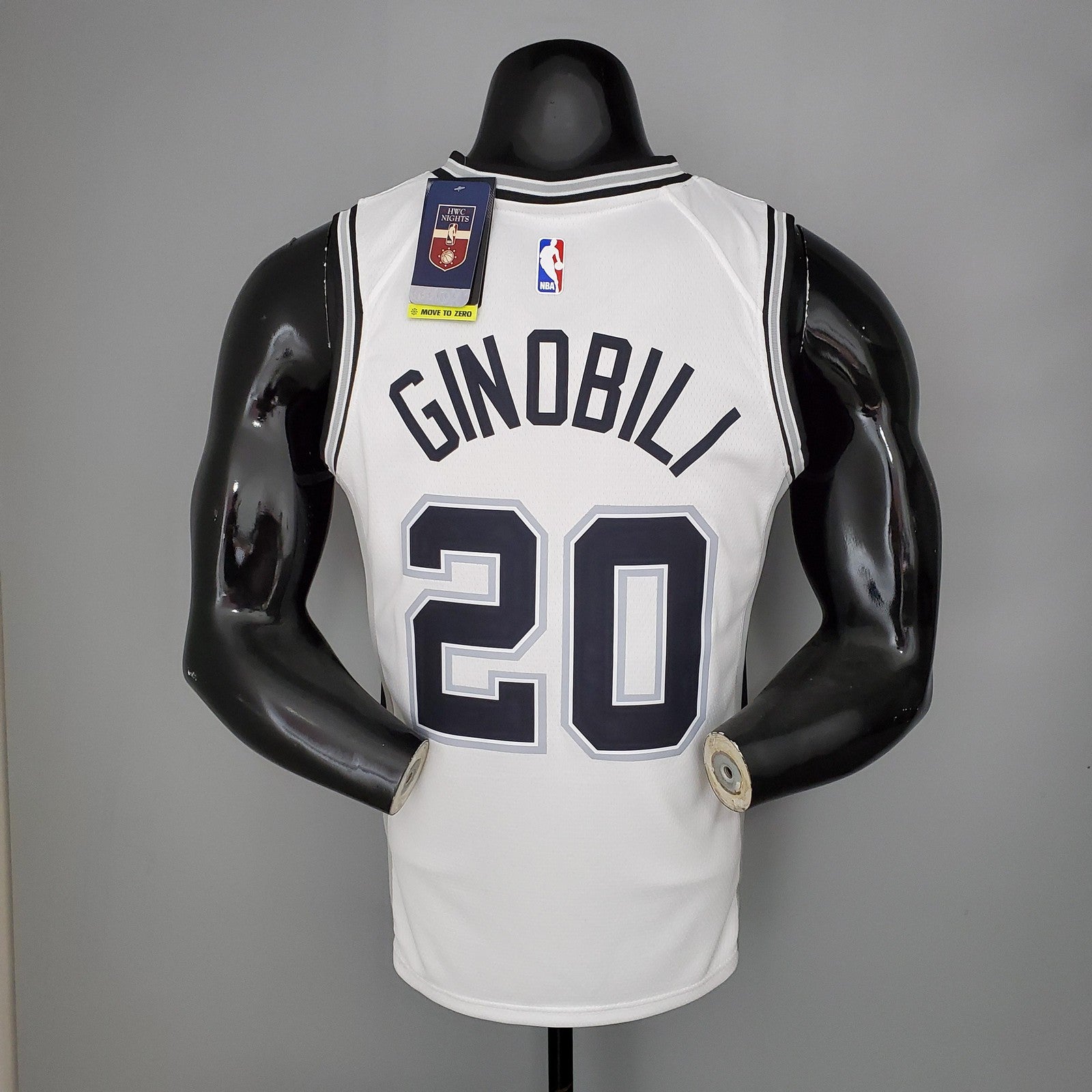 Ginobili#20 Spurs White Nba Jersey