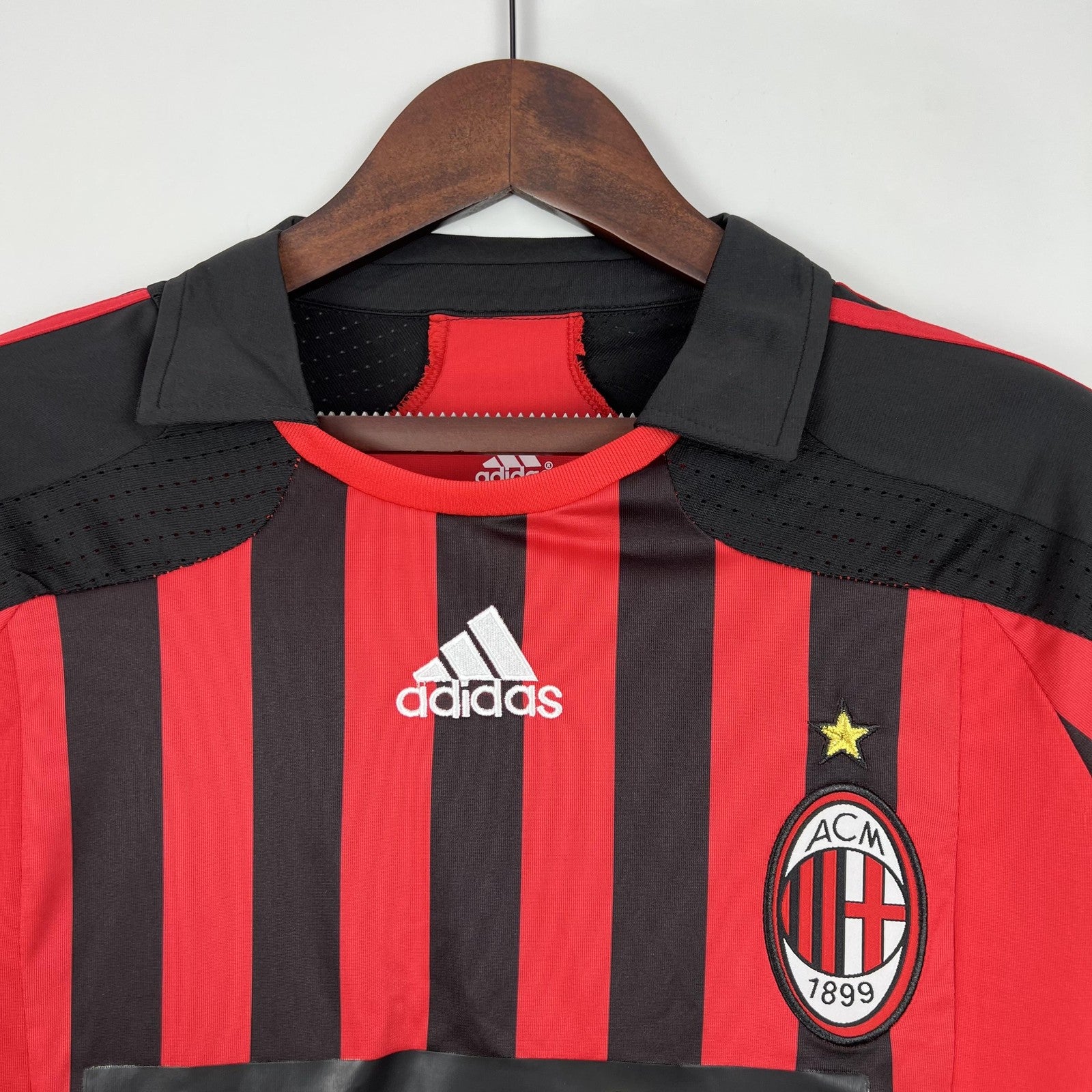 Retro Long Sleeve Ac Milan 07 08 Home