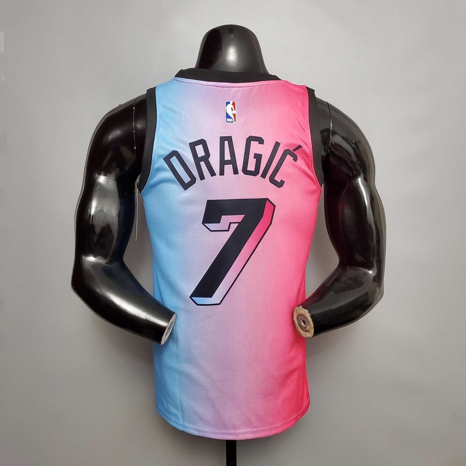 New Miami Heat Dragic#7 City Edition Pink Blue Gradient Color (support Customization)
