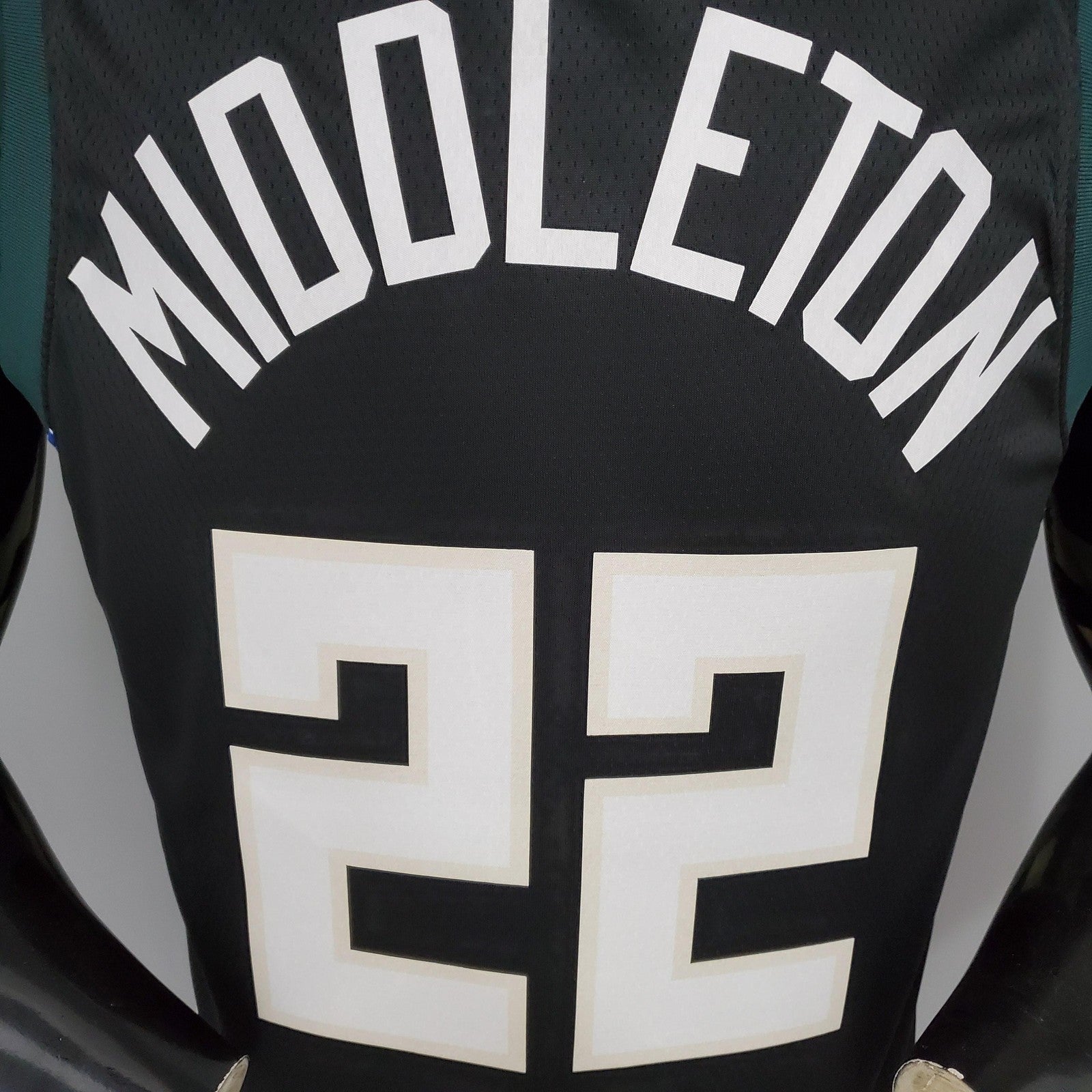 Middleton#22 Bucks Black Nba Jersey