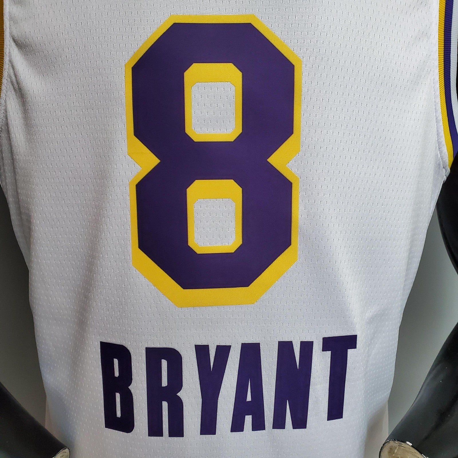 New Bryant #8 Los Angeles Lakers Round Neck White Nba Jersey Nike Connect Recognition