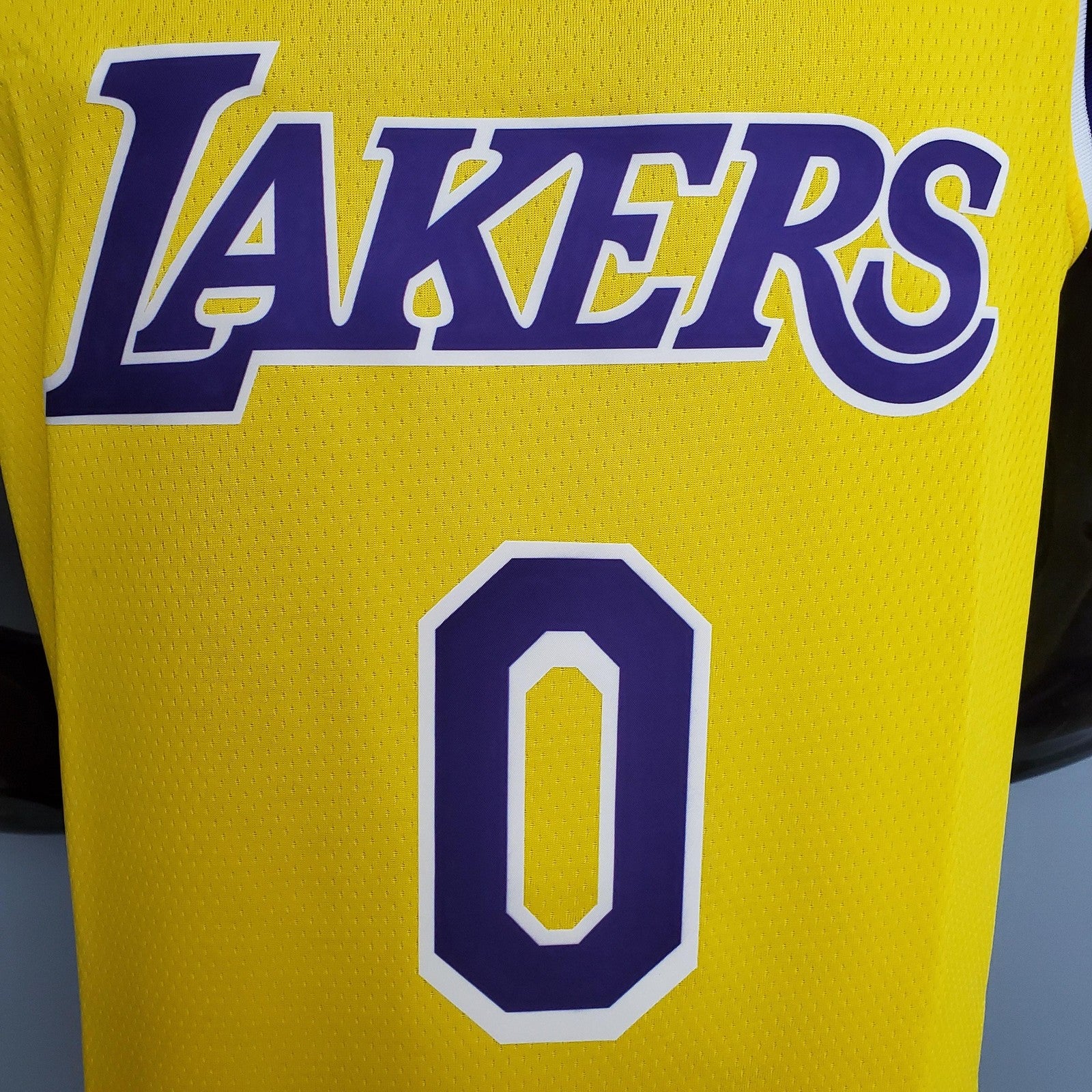 Kuzma #0 Lakers Round Neck Yellow Nba Jersey Nike Connect Recognition