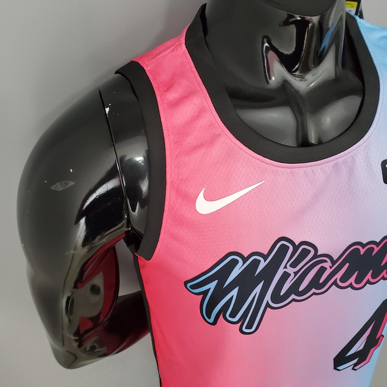 New Miami Heat Oladipo#4 City Edition Pink Blue Gradient Color (support Customization)