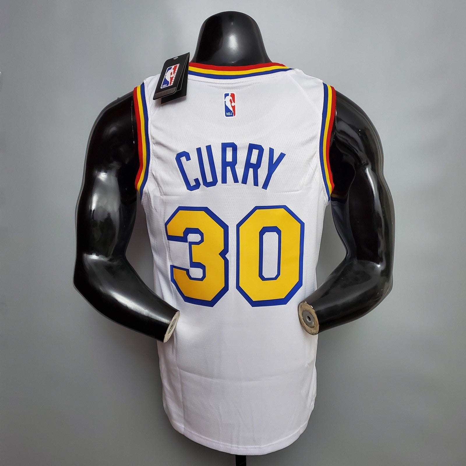 Curry #30 Golden State Warriors Retro White Nba Jersey Nike Connect Recognition