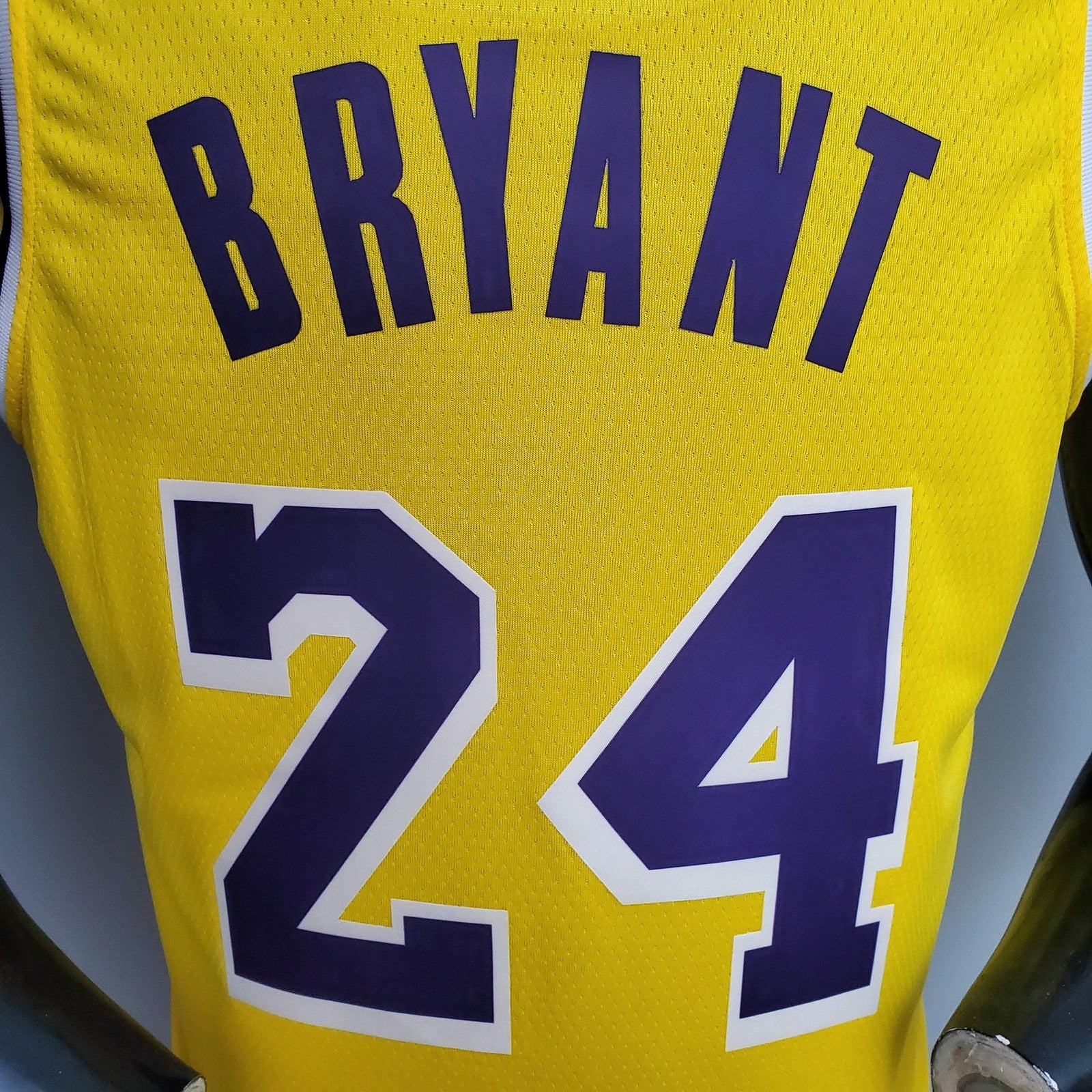Bryant #24 Lakers Commemorative Edition Round Neck Yellow Nba Jersey Nike Connect Recogn