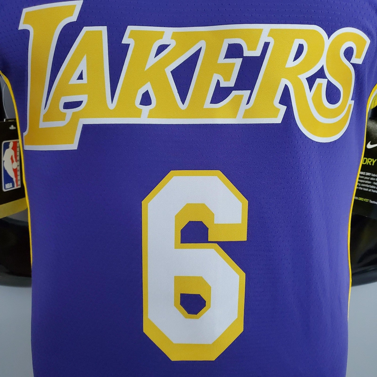 James #6 Lakers Purple Nba Jersey Nike Connect Recognition