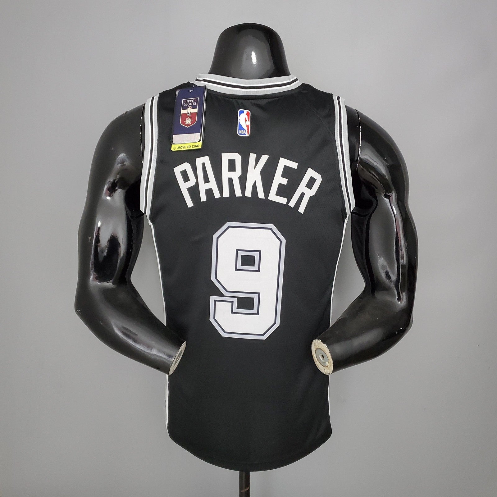 Parker#9 Spurs Black Nba Jersey