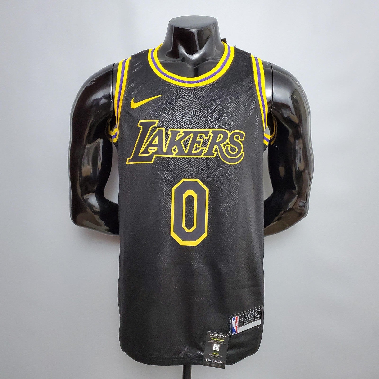 Kuzma #0 Los Angeles Lakers Black Nba Jersey Nike Connect Recognition 2
