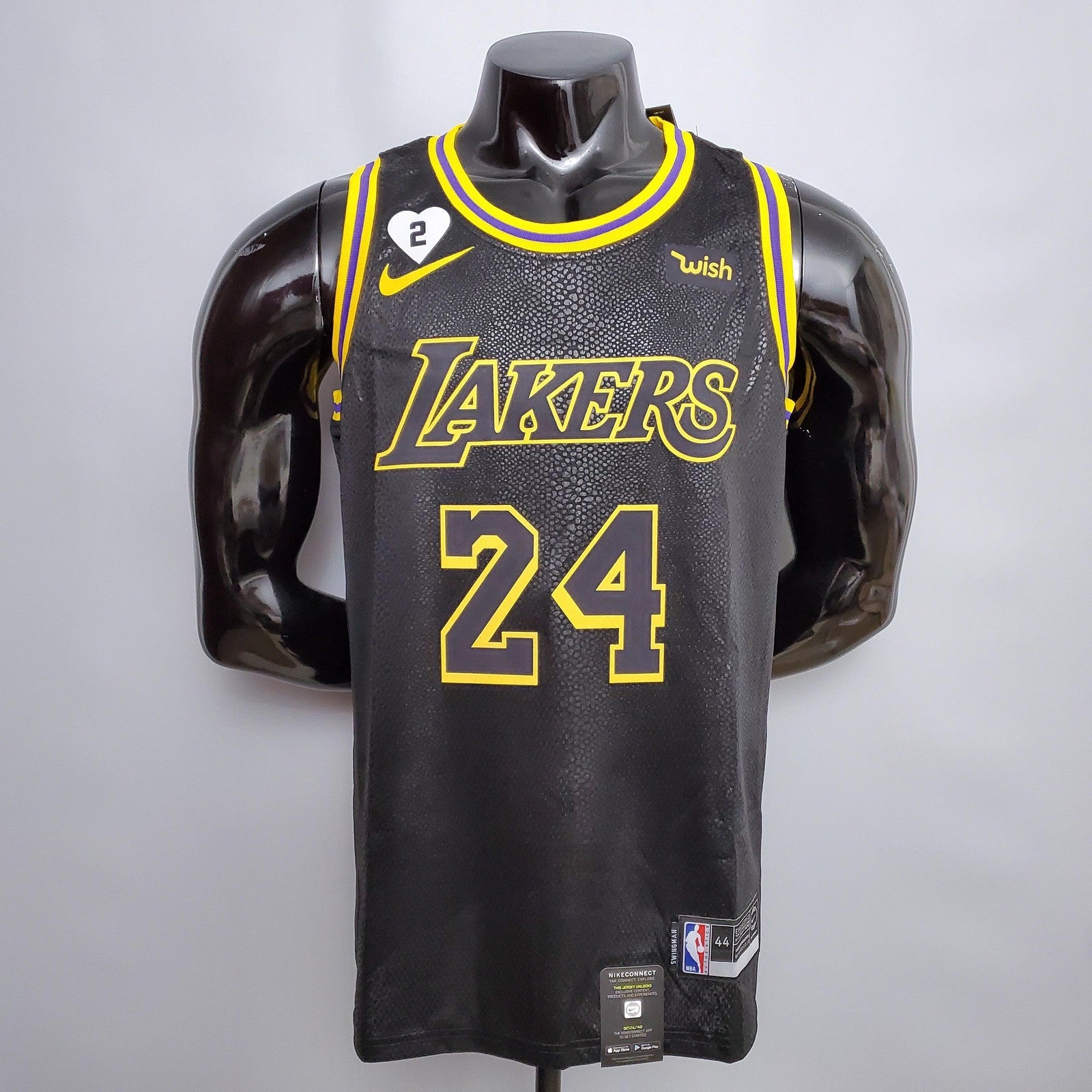 Bryant #24 Los Angeles Lakersblack Nba Jersey Nike Connect Recognition
