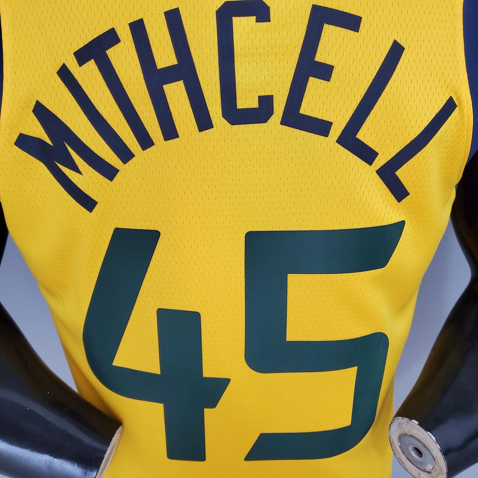 2021 Mithcell#45 Jazz Jordan Theme Yellow Nba Jersey