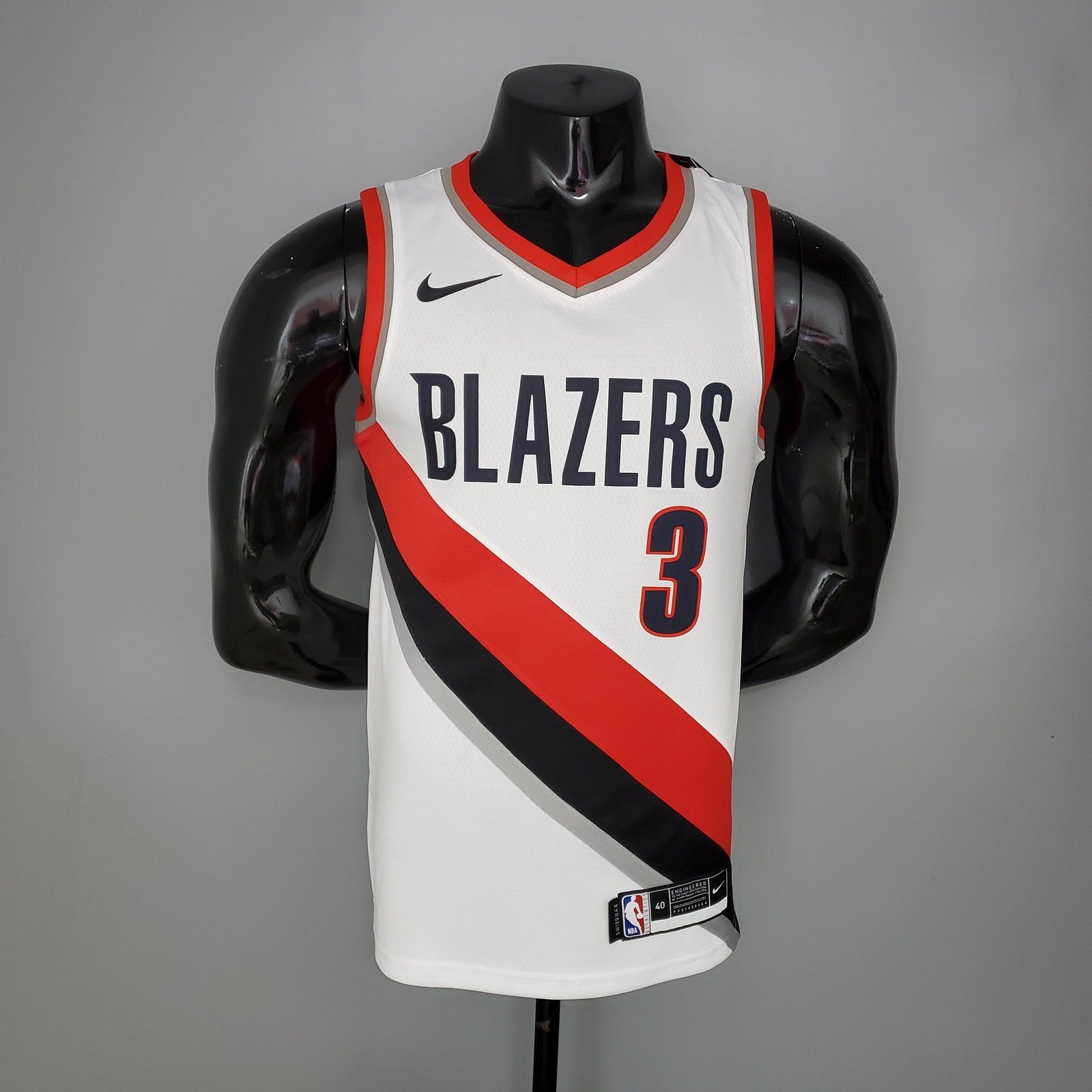 2021 Mccollum#3 Trail Blazers Home White Nba Jersey