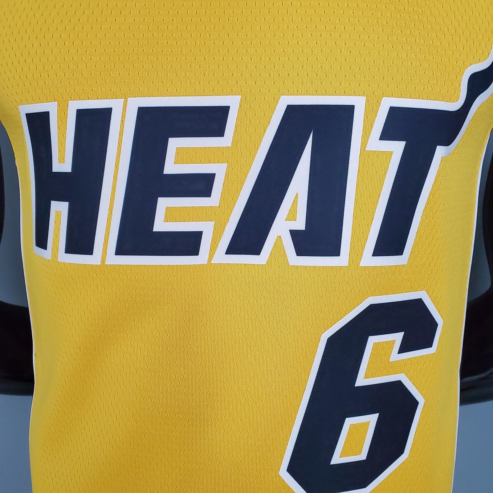 2021 James#6 Heat Bonus Edition Yellow Nba Jersey