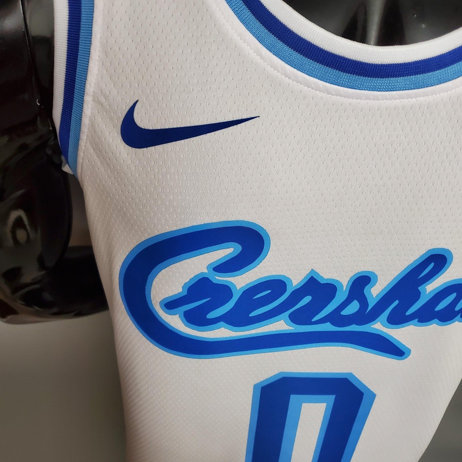 New Kuzma #0 Los Angeles Lakers White Nba Jersey Nike Connect Recognition