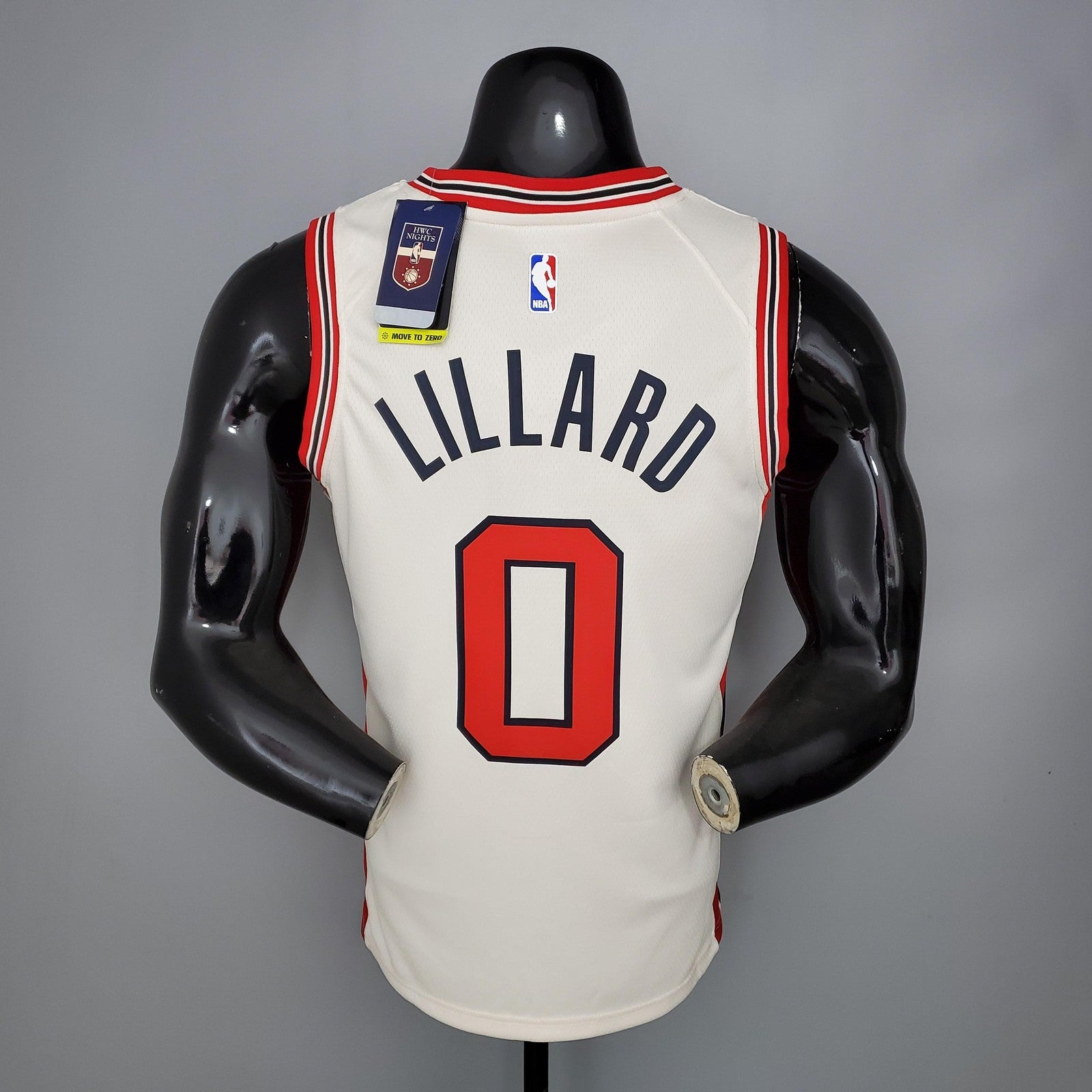Lillard#0 Portland Trail Blazers Beige Nba Jersey