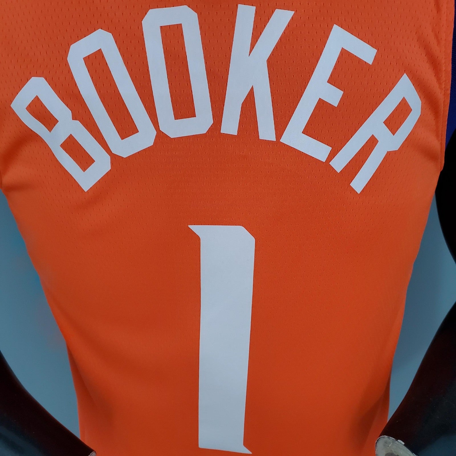 2021 Booker#1 Suns Jordan Theme Orange Nba Jersey