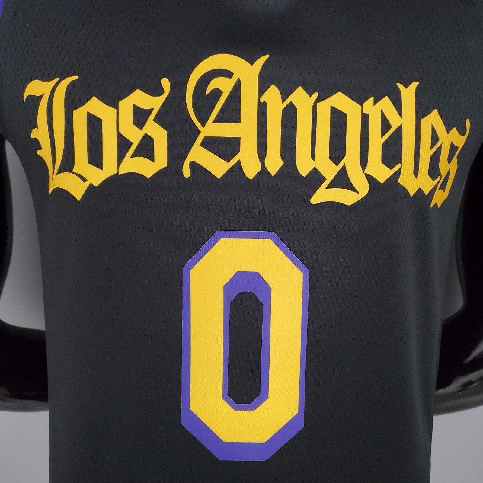 2021 Young#0 Los Angeles Lakers Black Latin Black Nba Jersey