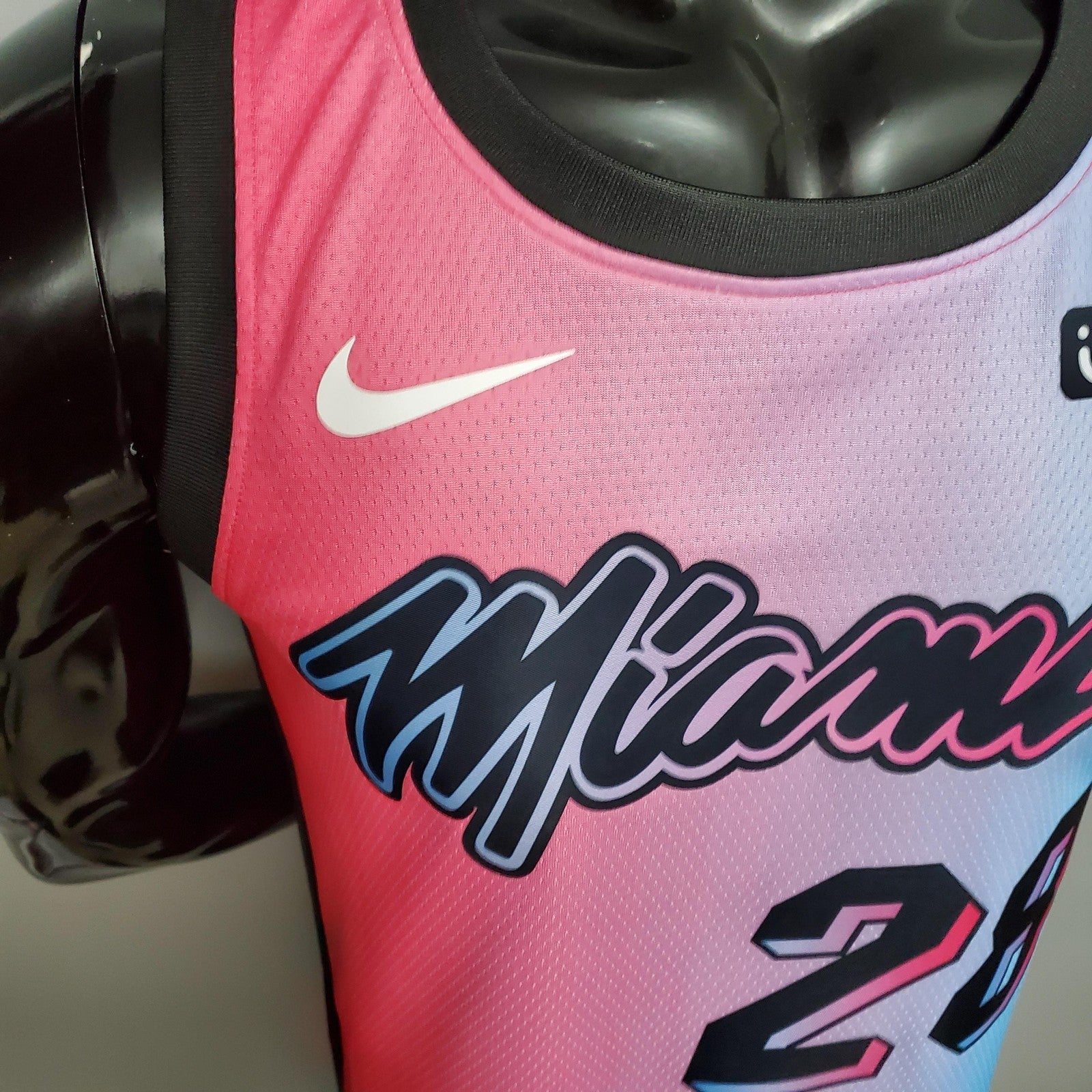 New Miami Heat Iguodala#28 City Edition Pink Blue Gradient Color (support Customization) 2
