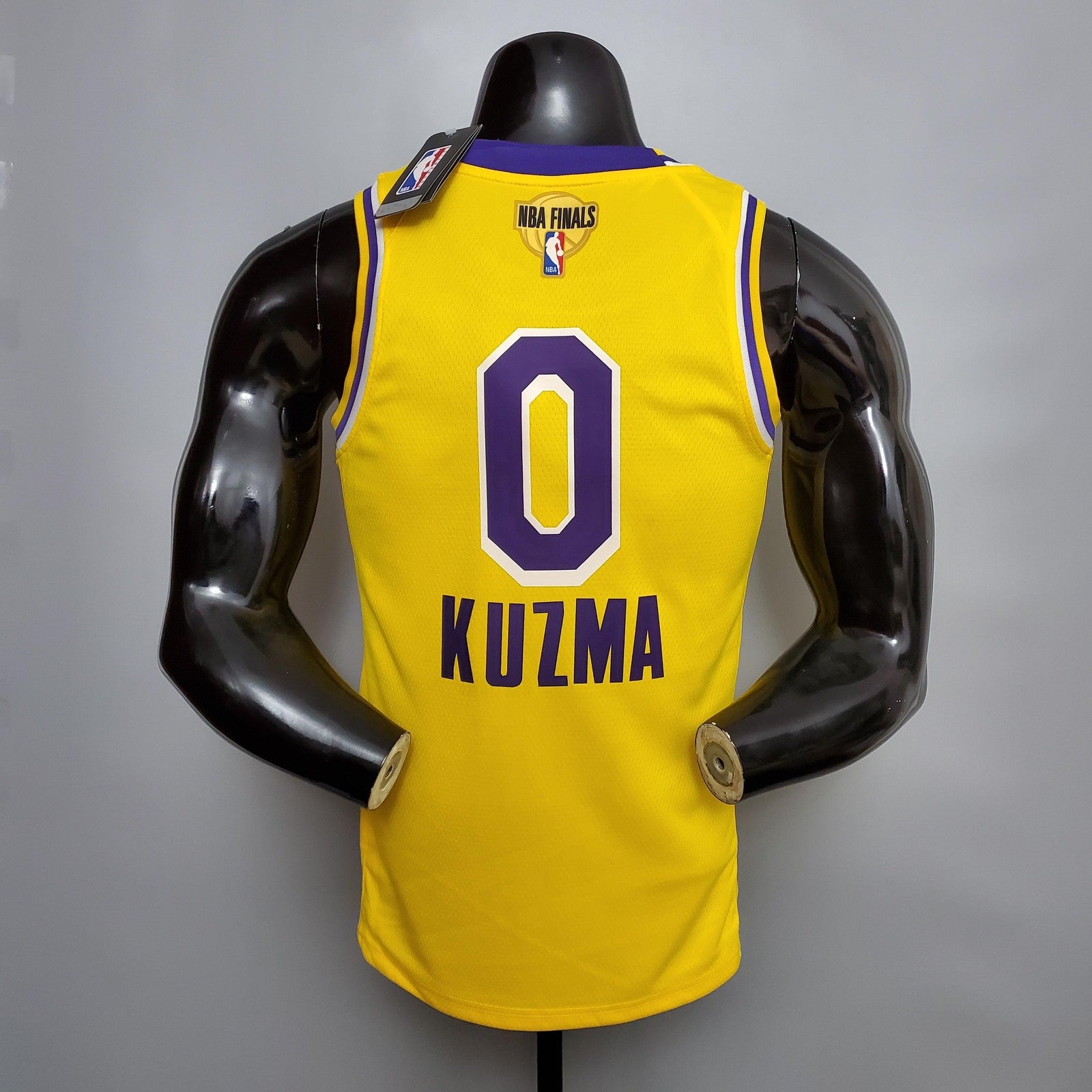 New Kuzma #0 Lakers Commemorative Edition Round Neck Yellow Nba Jersey