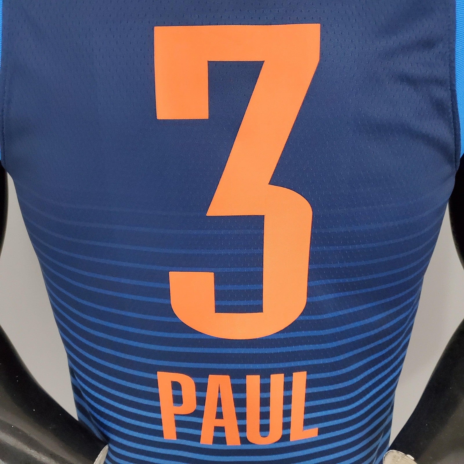 Paul#3 Thunder Blue Stripes Nba Jersey