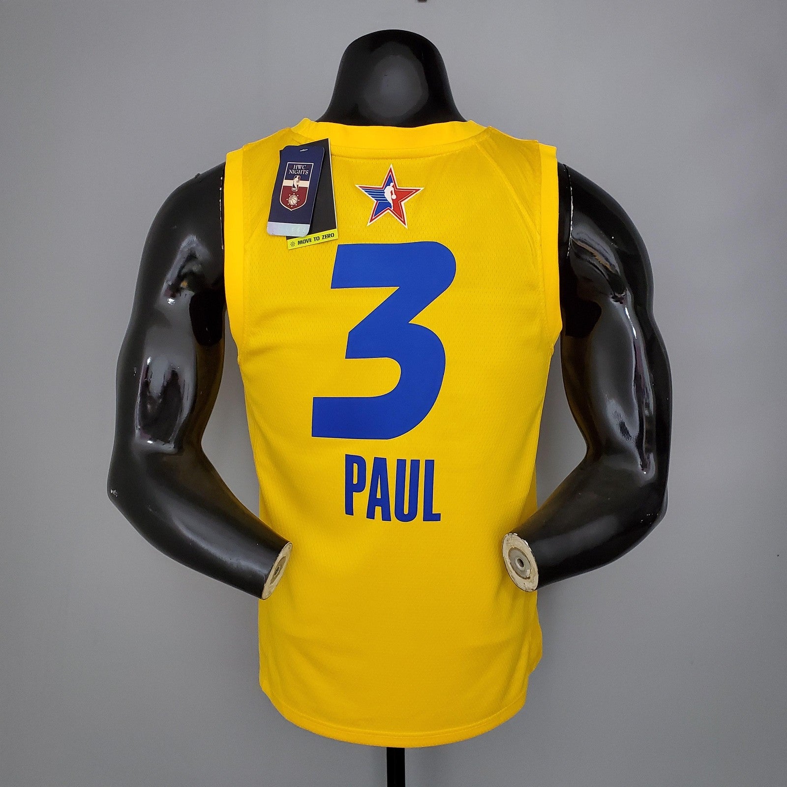2021 Paul#3 All Star Yellow Nba Jersey