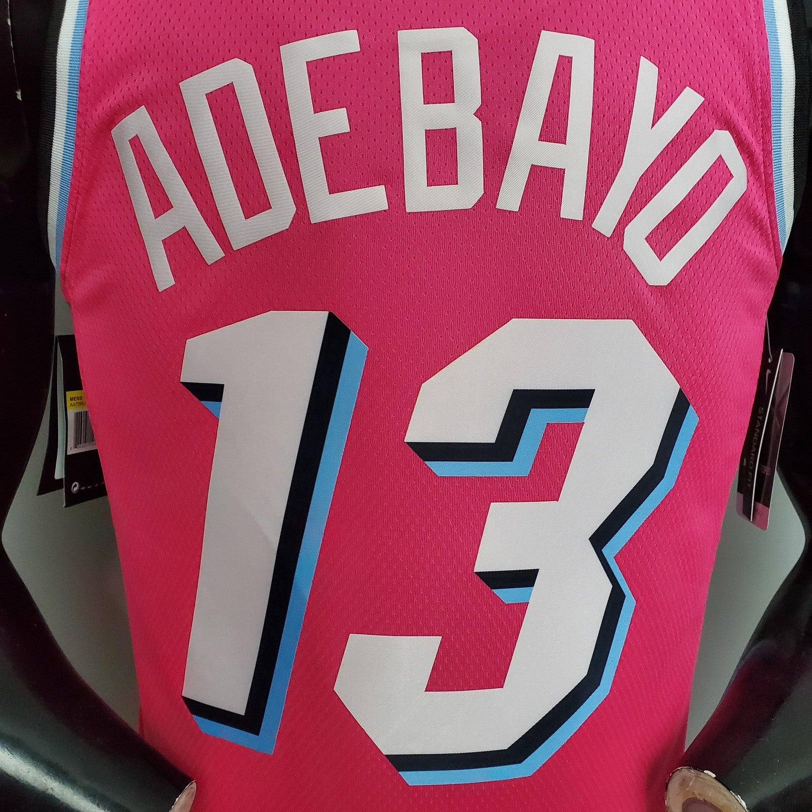 Adebayo#13 Miami Heat V Neck Pink Nba Jersey Nike Connect Recognition
