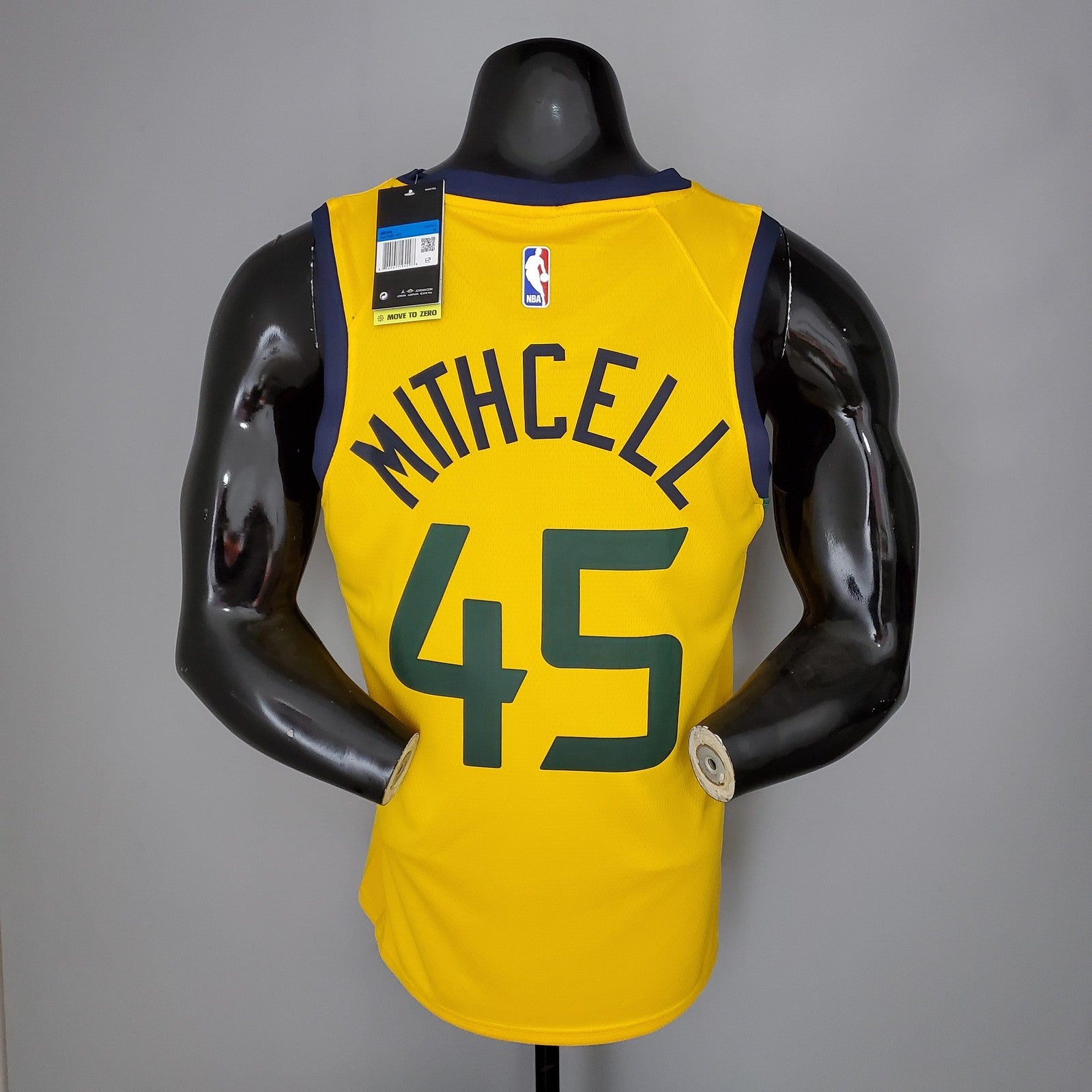2021 Mithcell#45 Jazz Jordan Theme Yellow Nba Jersey