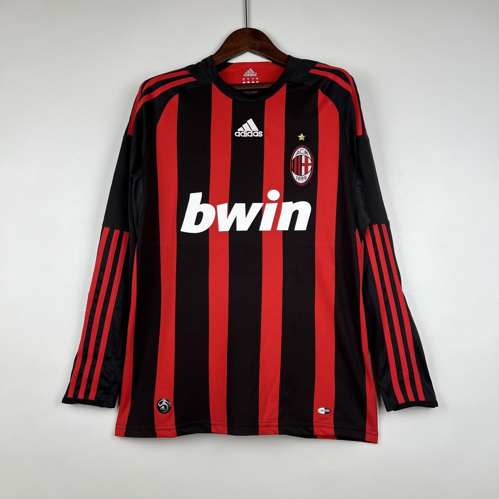 Retro Long Sleeve Ac Milan 08 09 Home