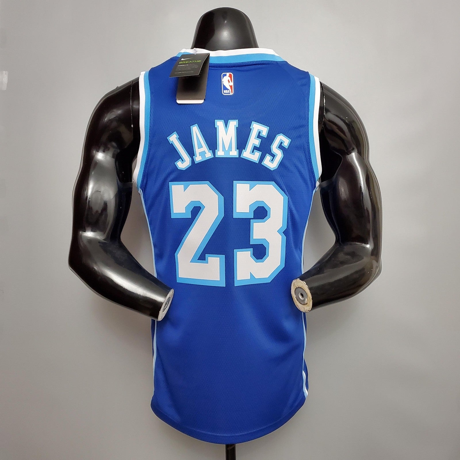 New James #23 Los Angeles Lakers Blue Nba Jersey Nike Connect Recognition