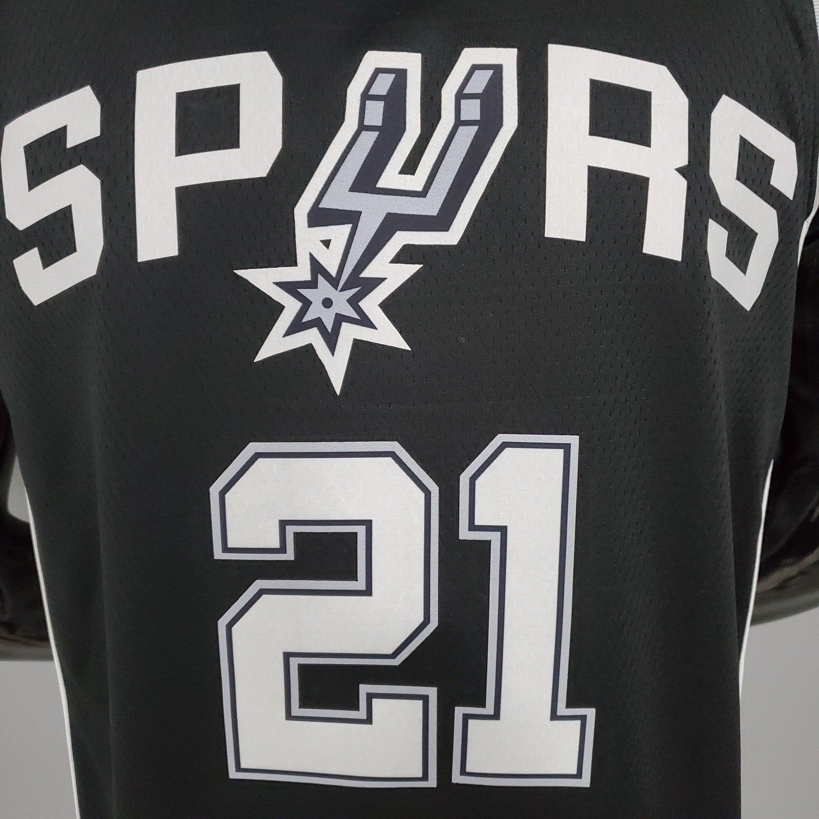 Duncan#21 Spurs Black Nba Jersey