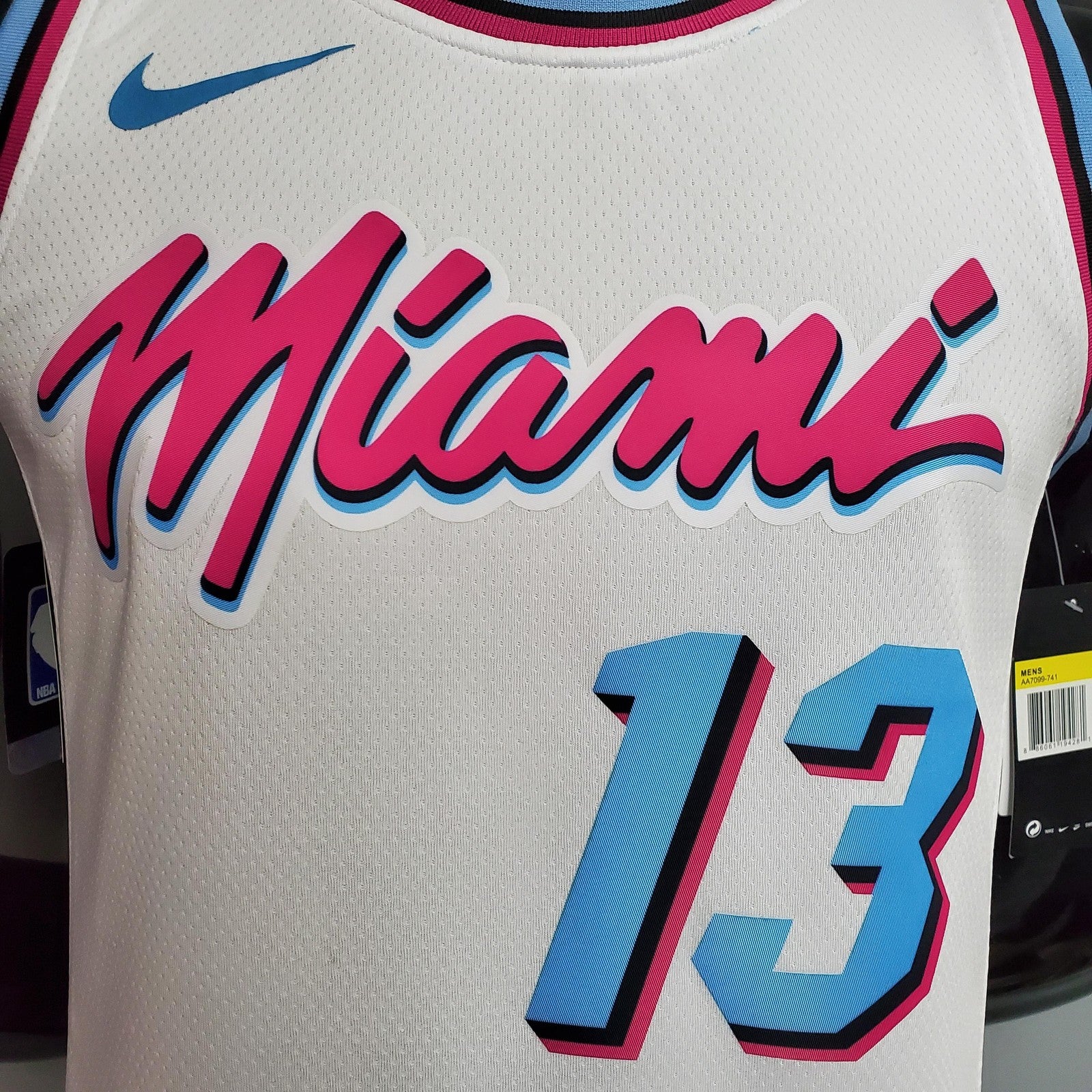 Adebayo#13 Miami Heat V Neck White Nba Jersey Nike Connect Recognition
