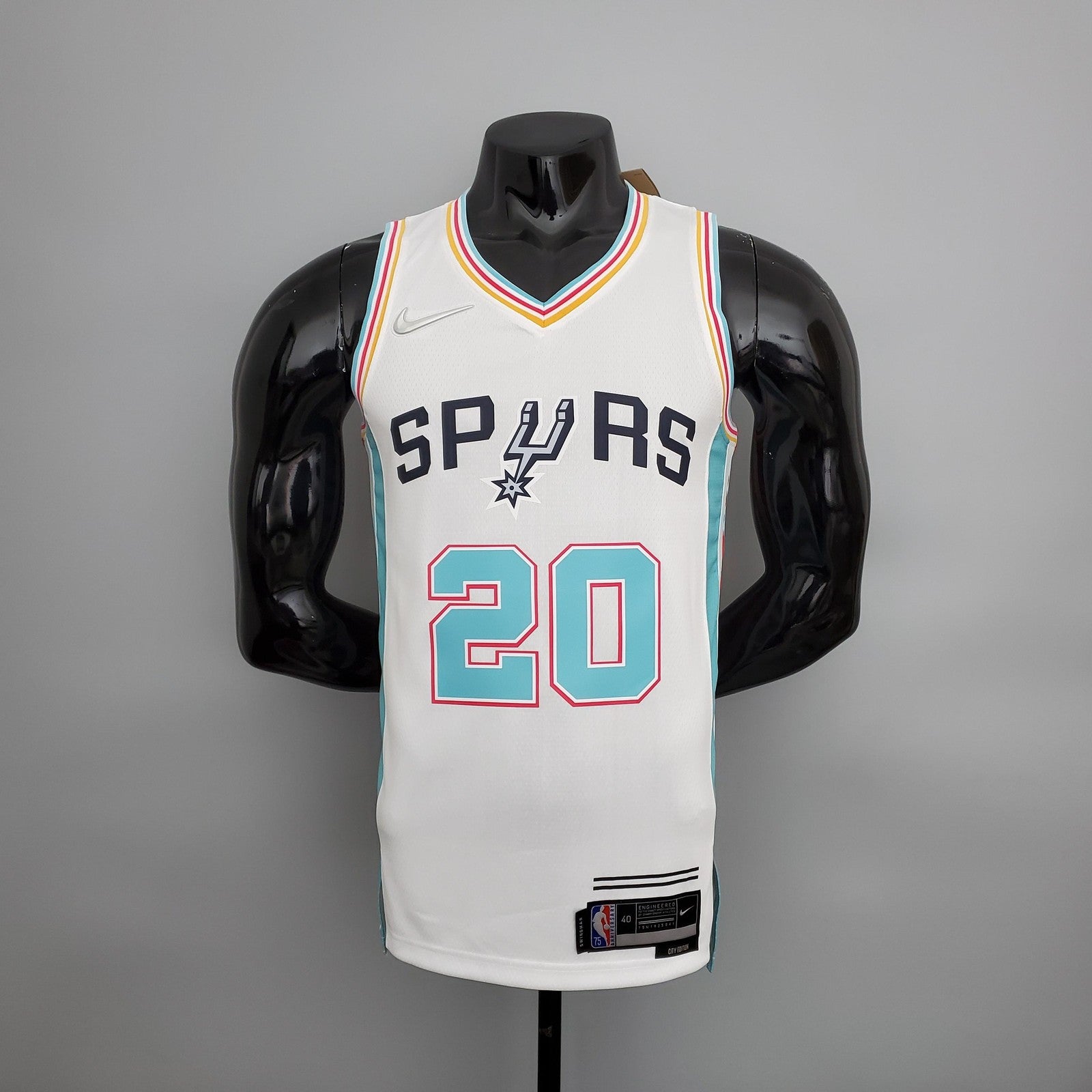 2022 Season Ginobili #20 Spurs City Edition White Nba Jersey