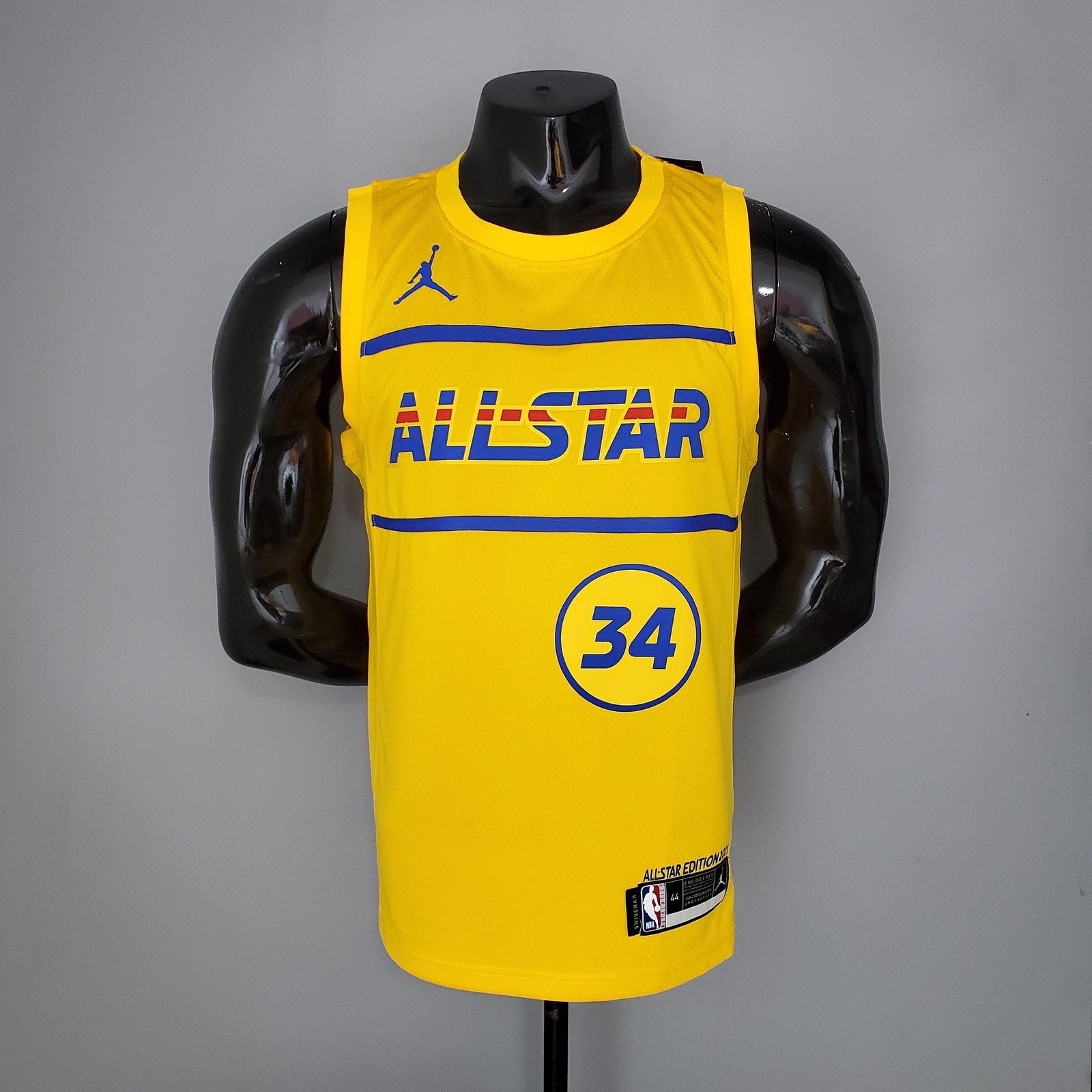 2021 Antetokounmpo#34 All Star Yellow Nba Jersey