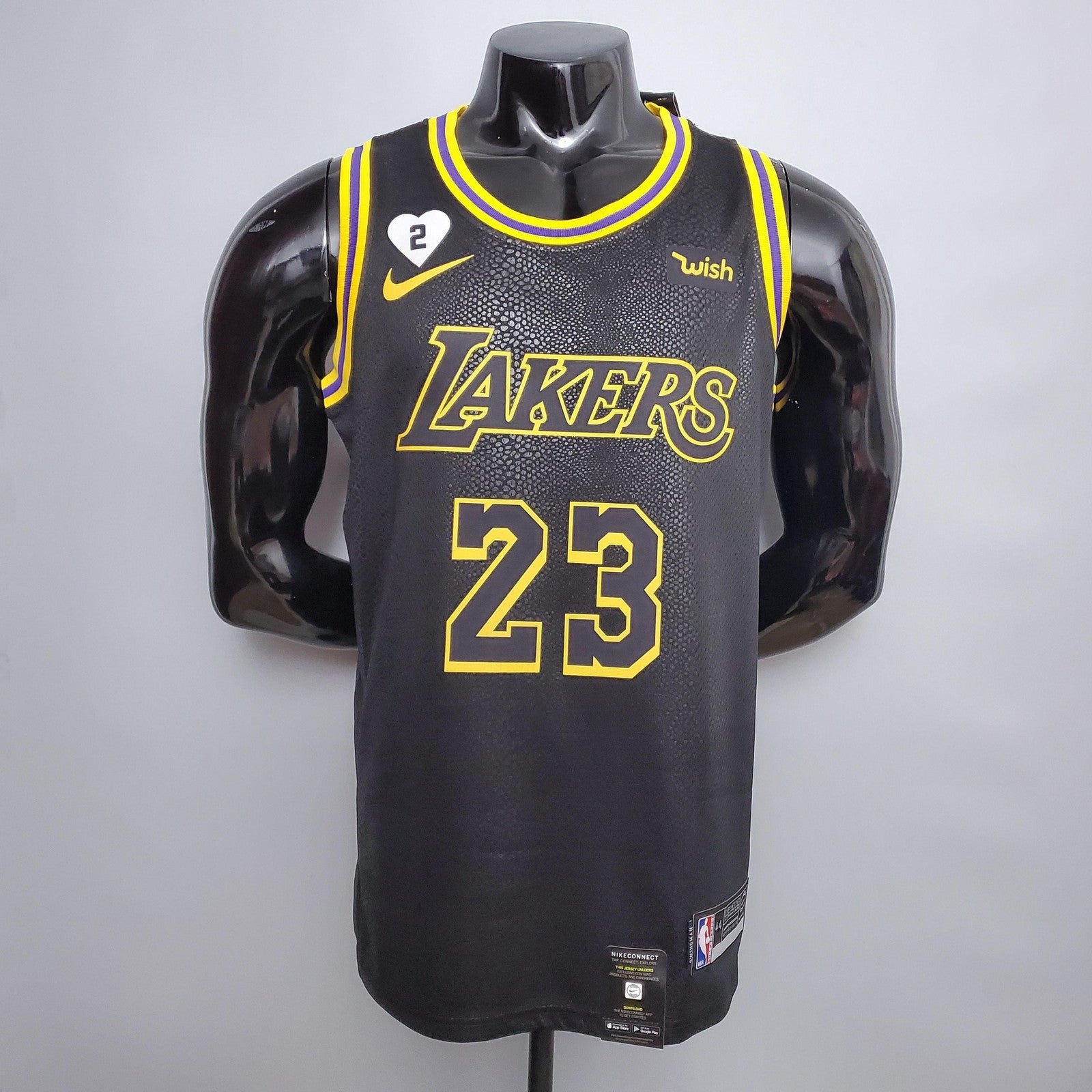 James #23 Los Angeles Lakers Black Nba Jersey Nike Connect Recognition