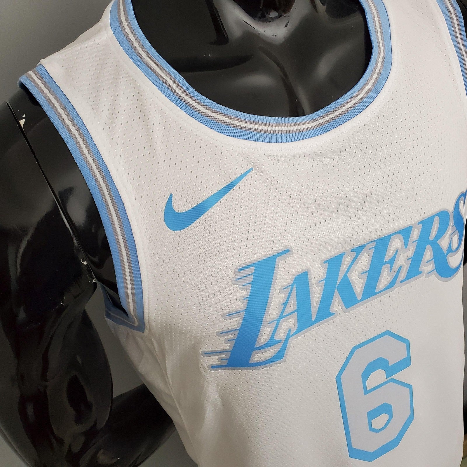 2021 James#6 Lakers Retro White Nba Jersey