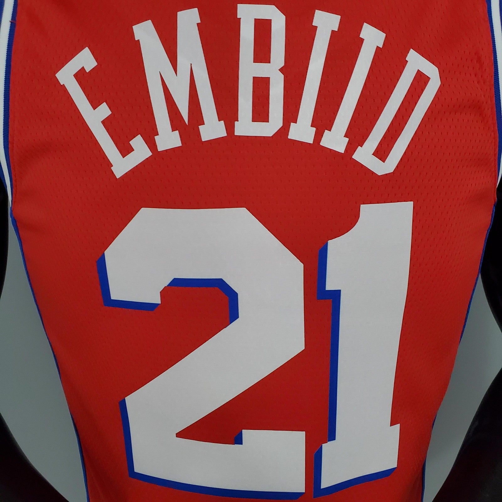 2021 Embiid#21 76ers Jordan Themed Red Nba Jersey