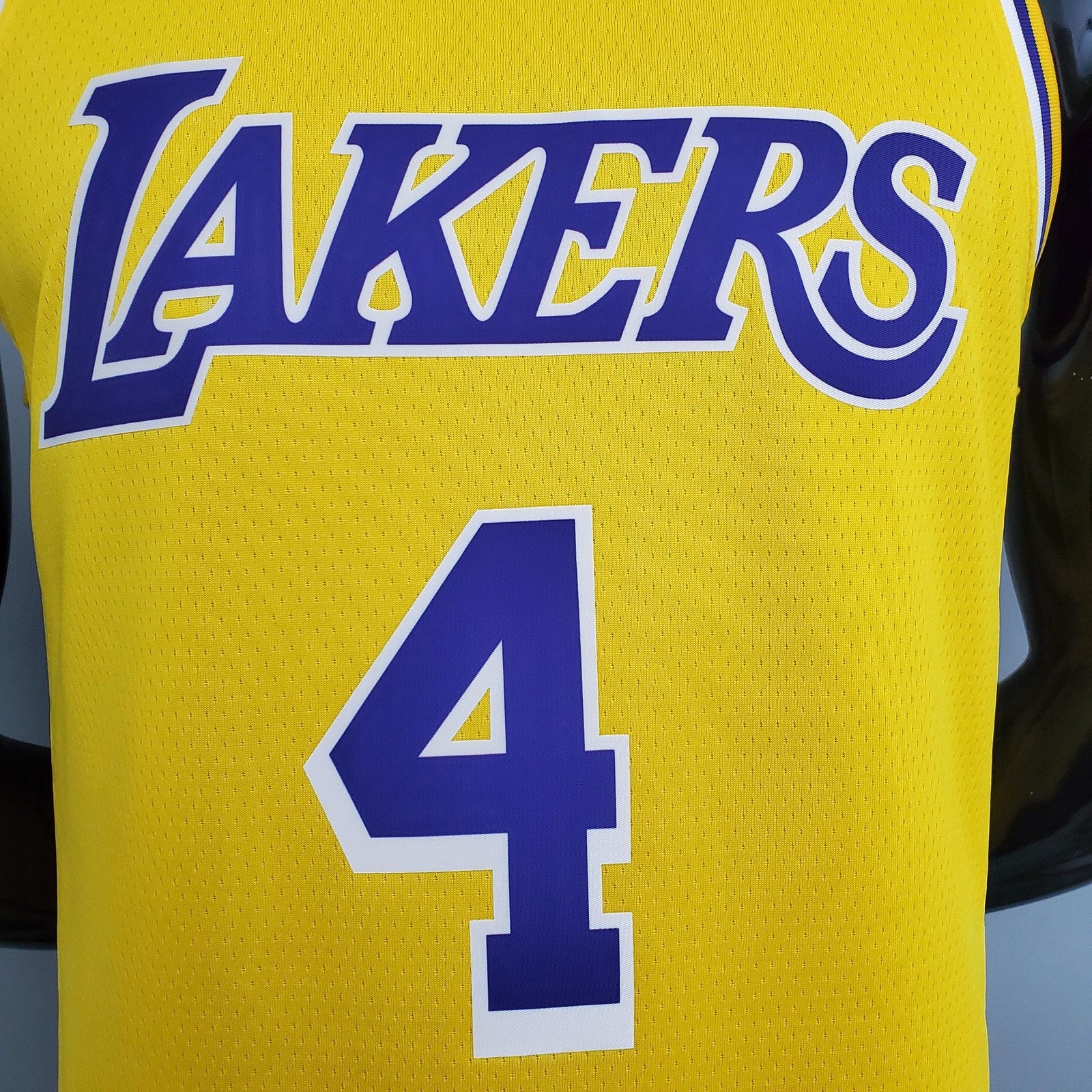 Lakers Rondo#4 Crew Neck Yellow Nba Jersey