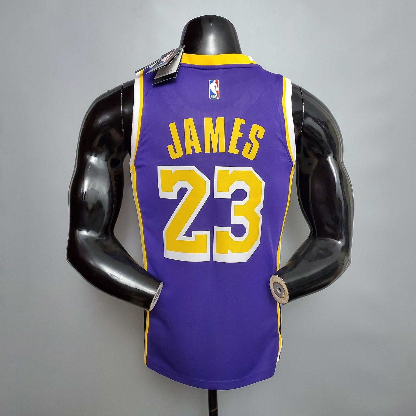 New Lakers Jordan James #23 Theme Purple Round Neck