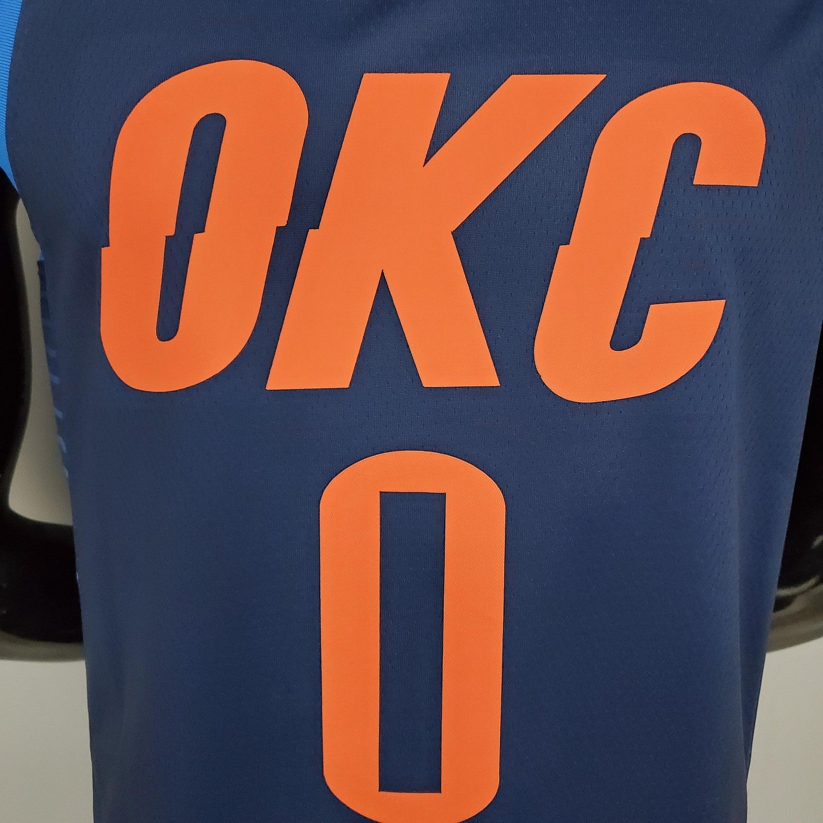 Westbrook#0 Thunder Blue Stripes Nba Jersey