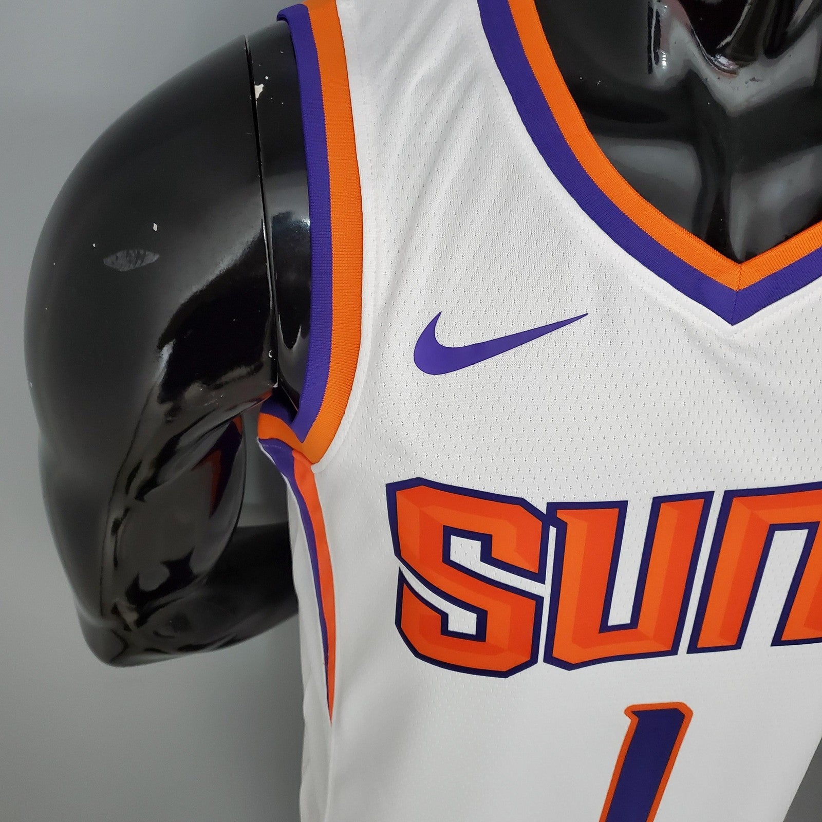 Booker#1 Phoenix Suns White Nba Jersey