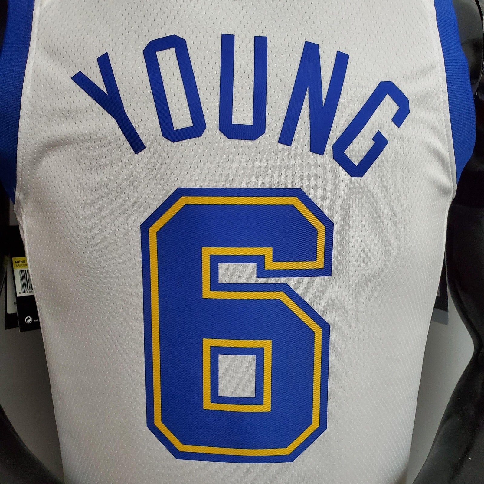 Retro Version Young#6 Golden State Warriors White Nba Jersey