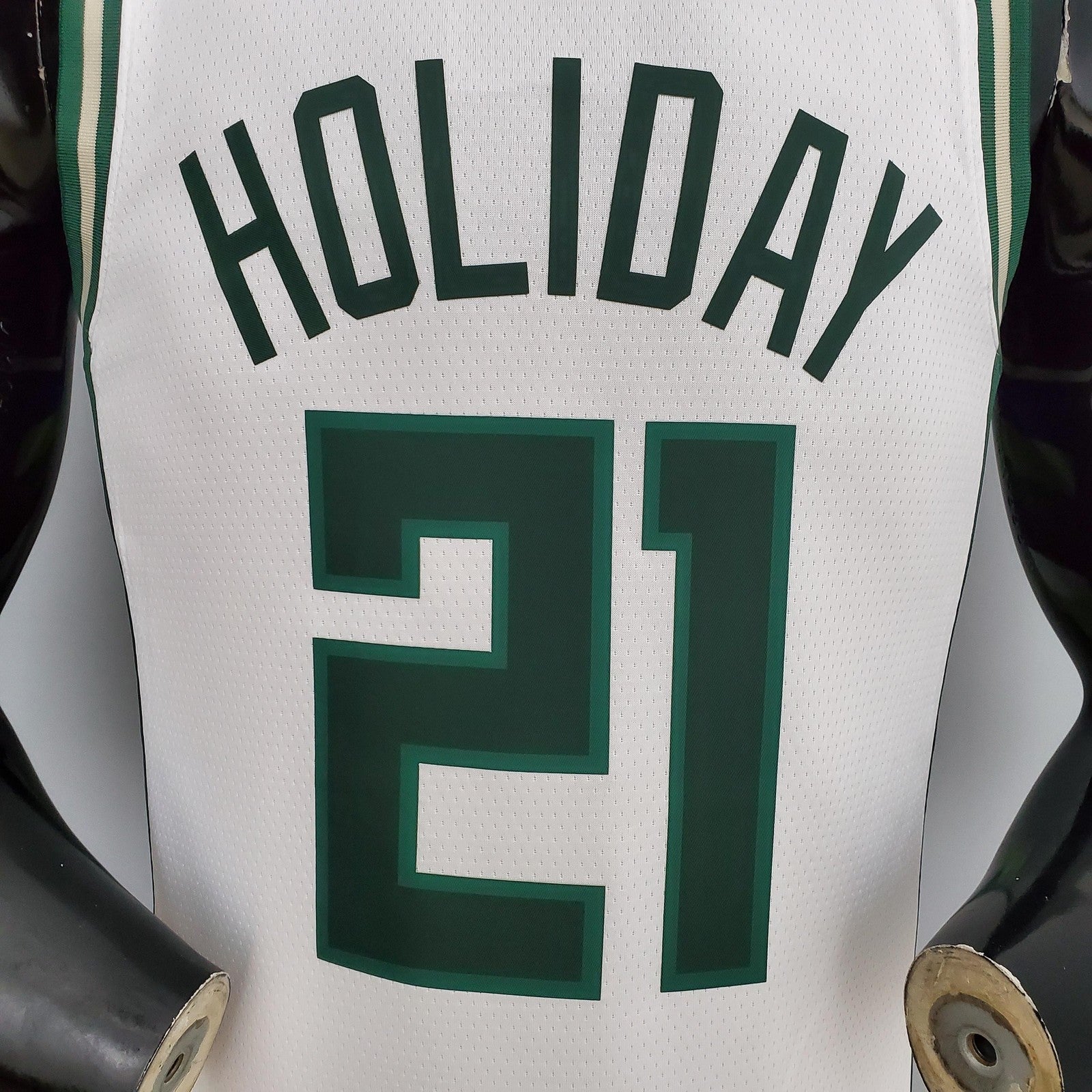 2022 Holiday#21 Bucks White Nba Jersey