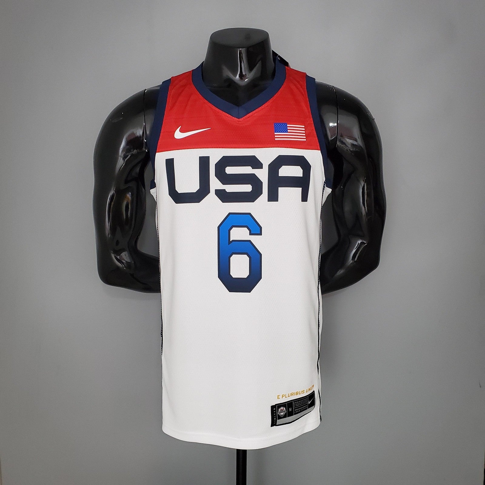 2021 Olympic Games Lillard#6 Usa Team Usa White Red Nba Jersey