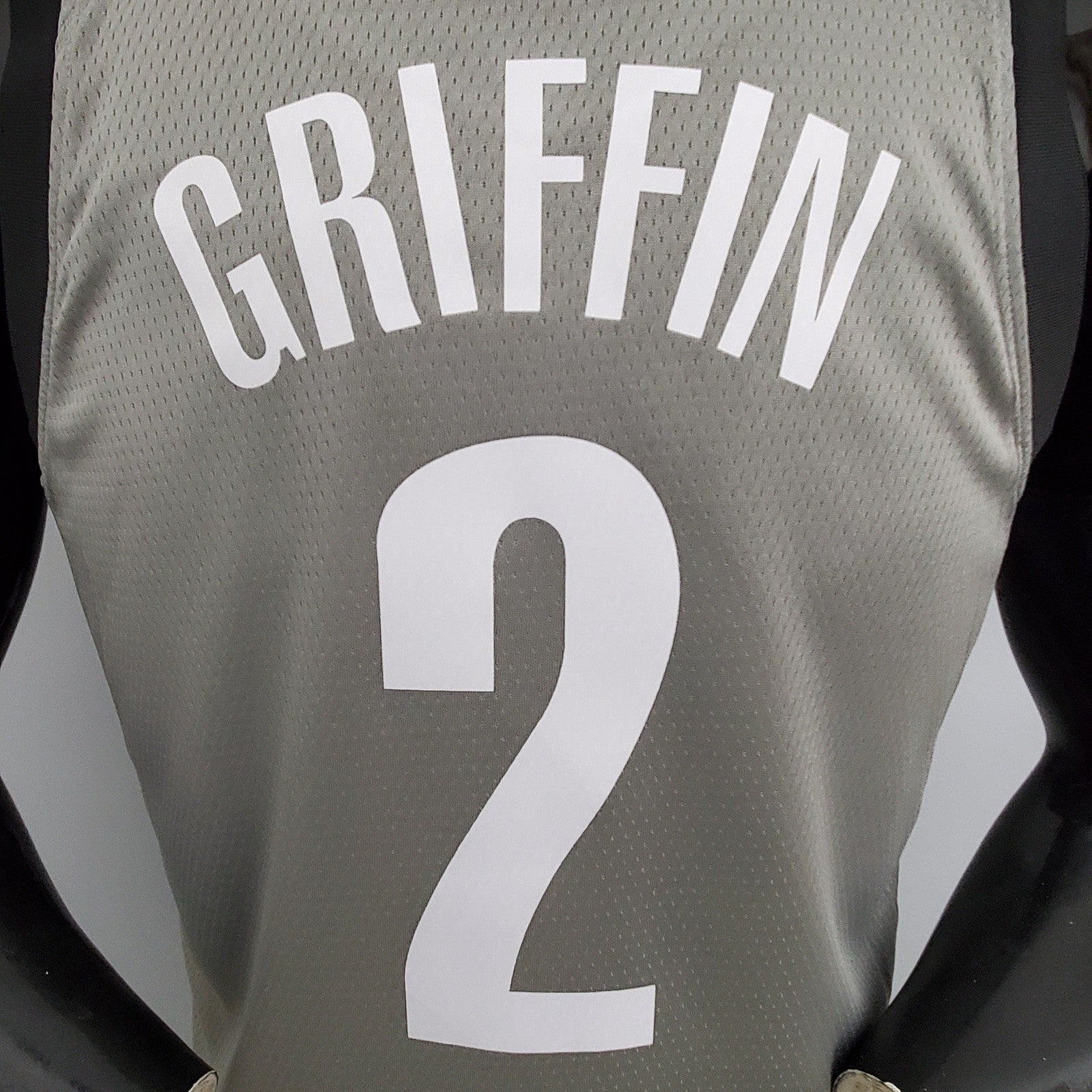 Nets Griffin #2 Flying Man Grey Nba Jersey