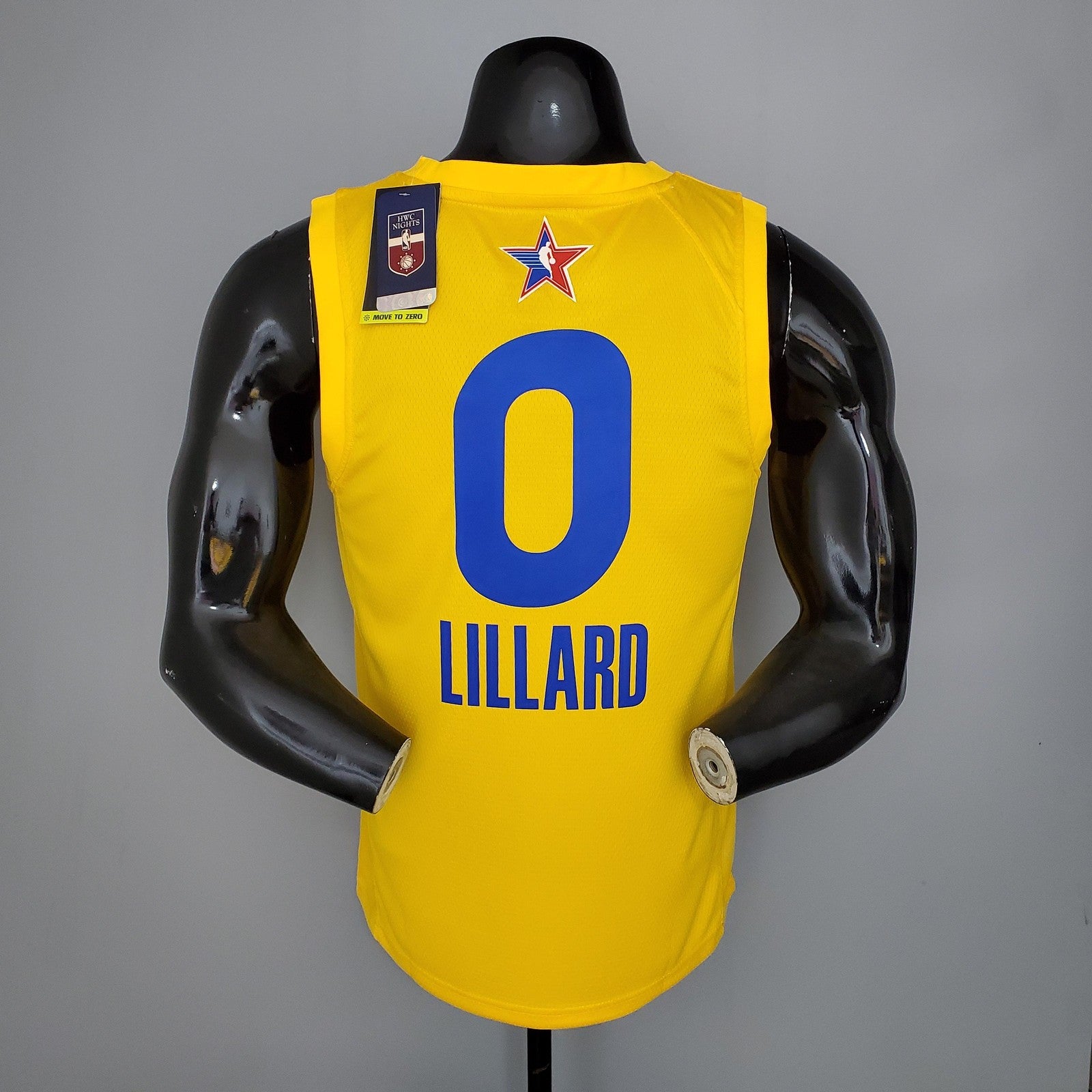 2021 Lillaro#0 All Star Yellow Nba Jersey