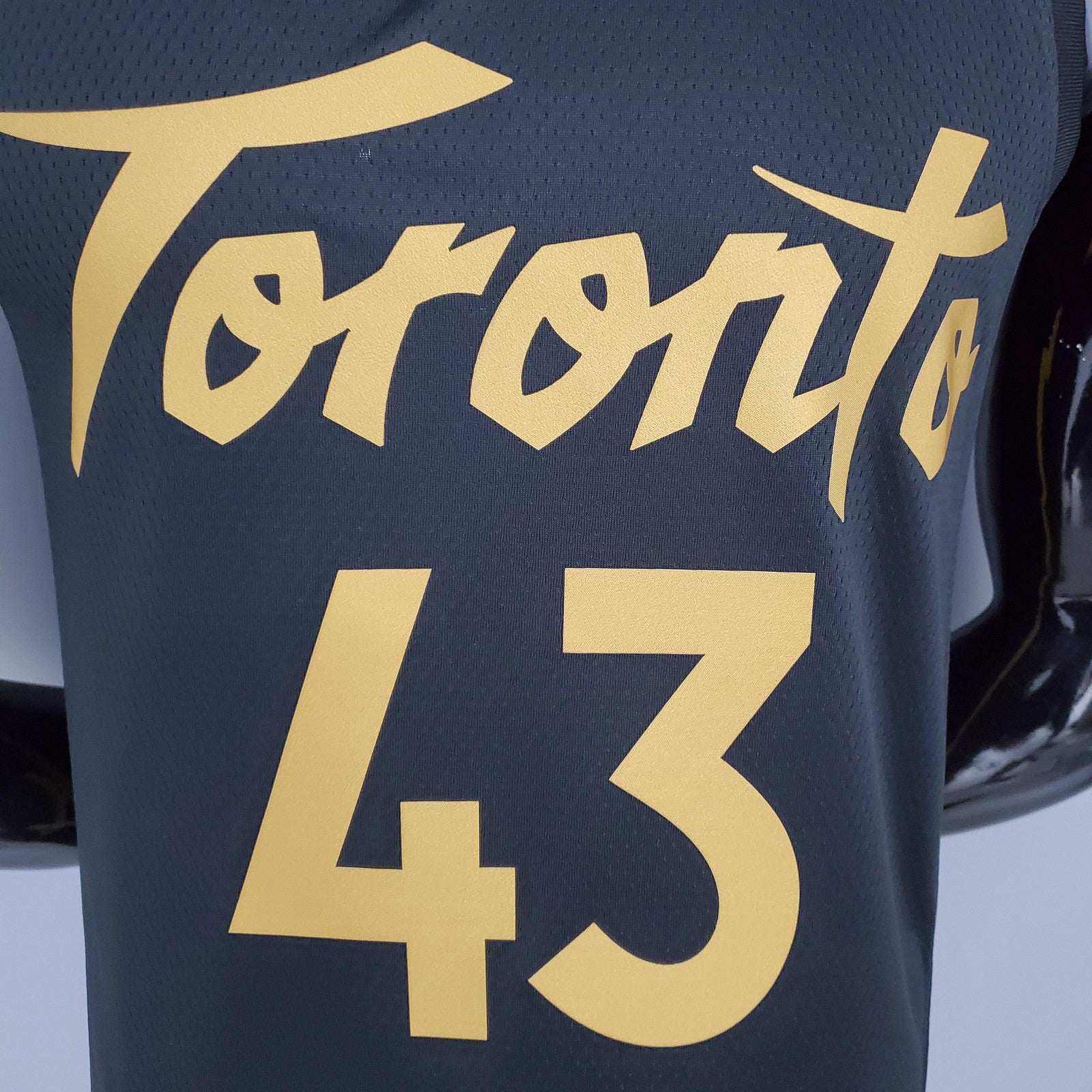 2021 Season Siakam#43 Raptors Black Gold Nba Jersey